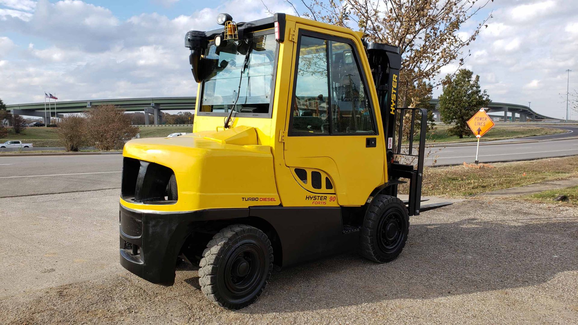 FORKLIFT, HYSTER, 9,000 LB. CAP., MDL. H90FT, new 2012, diesel engine, 89"/185" 3-stage mast, side - Image 8 of 14