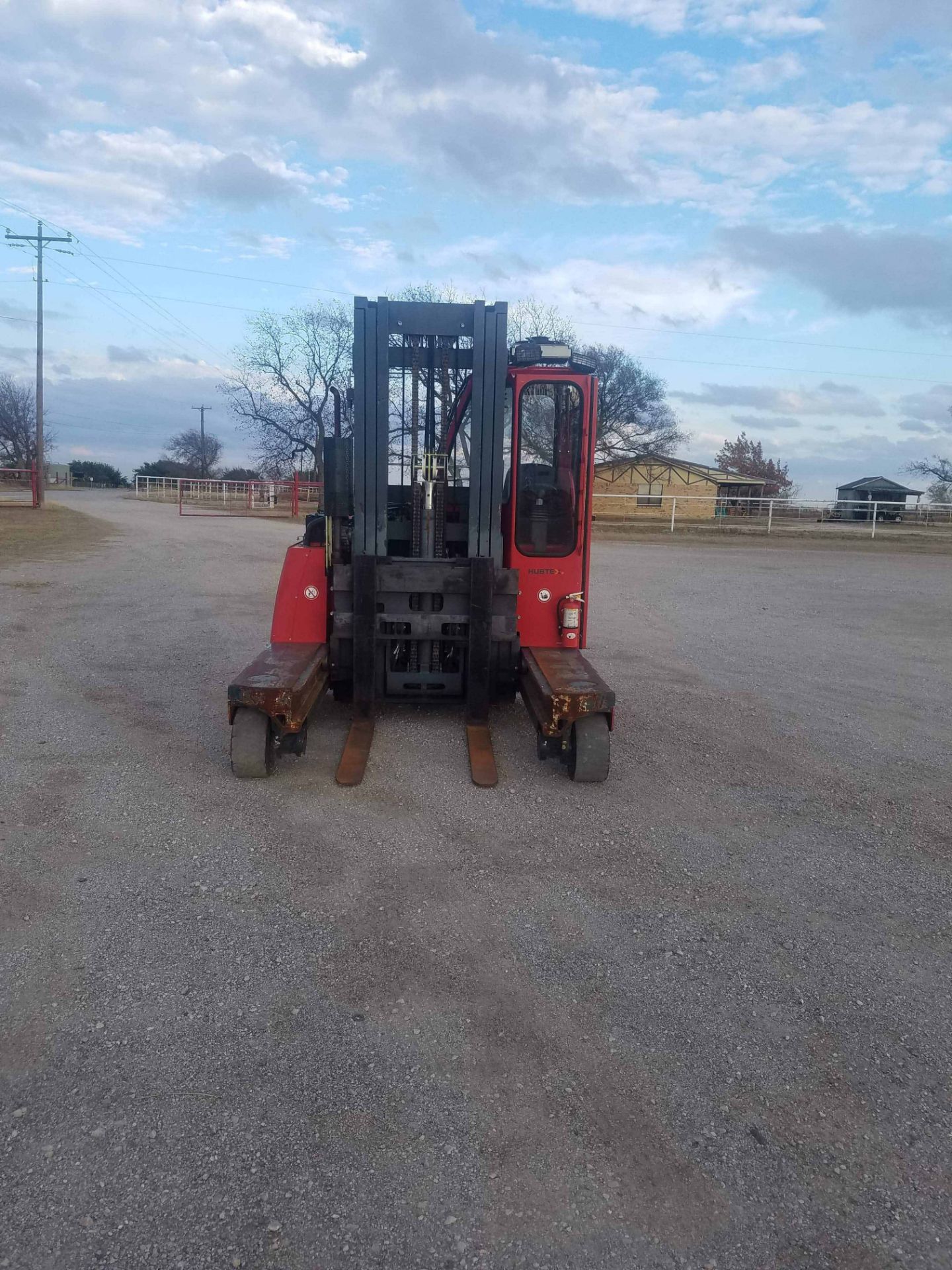 FORKLIFT, HUBTEX, 10,000 LB. CAP., MDL. DQ45-G, LP, new 2007, sideloader, 985 H.O.M., S/N 60-977, (