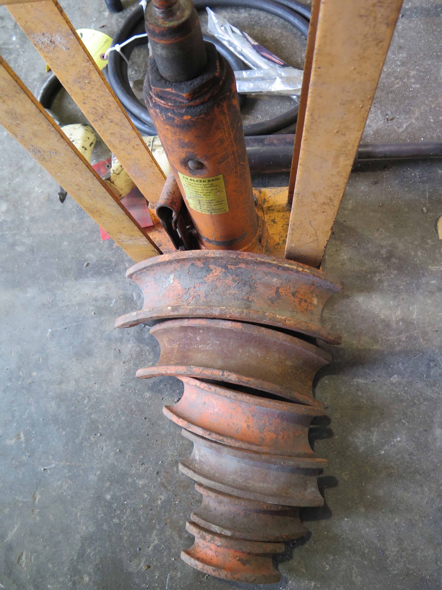 HYDRAULIC PIPE BENDER, CENTRAL HYDRAULICS 12 T. CAP., w/dies - Image 2 of 3