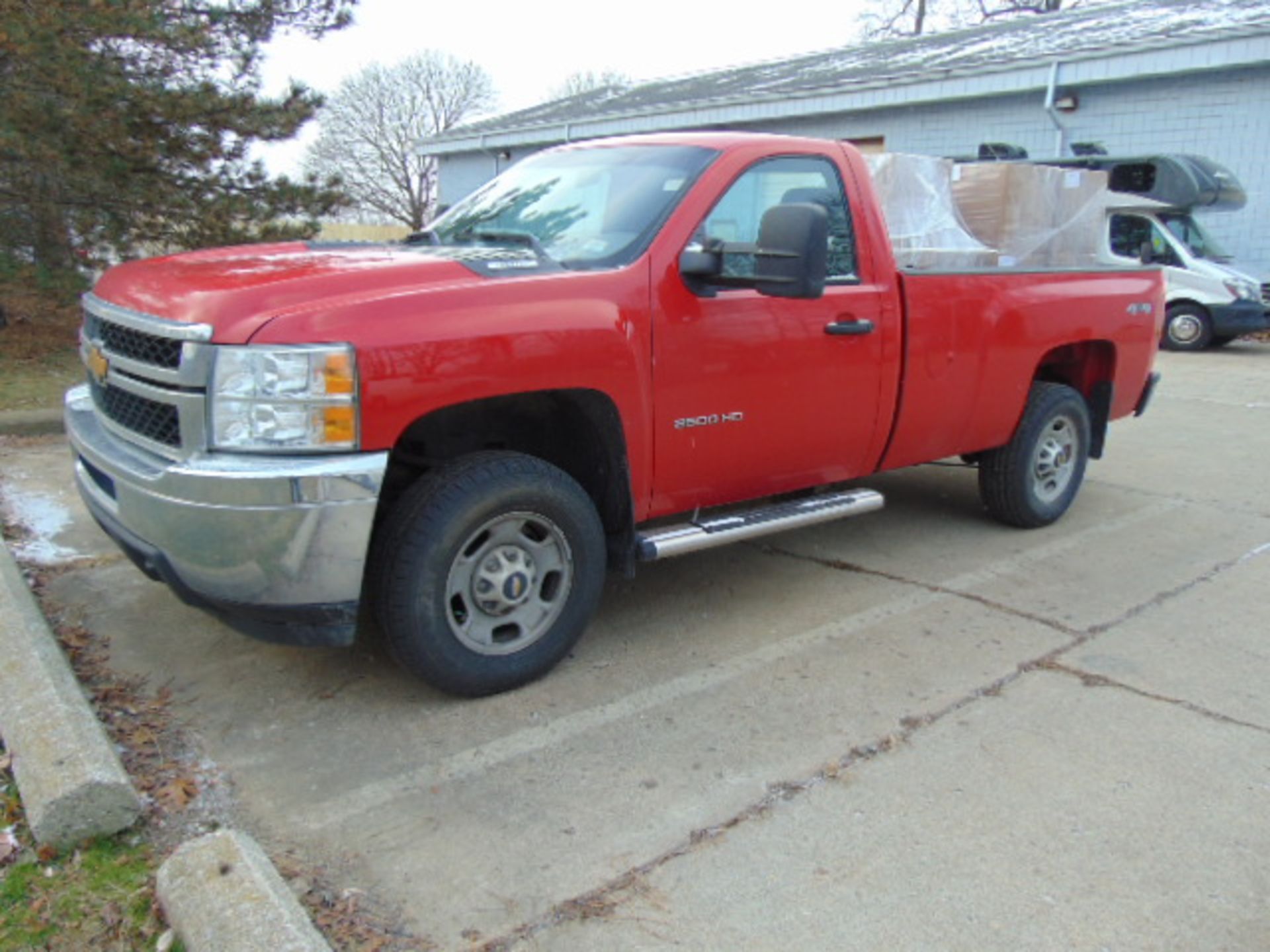 PICKUP TRUCK, 2013 CHEVROLET MDL. 2500HD 4X4, Vortex V8 engine, bed liner, Odo: approx. 170,000