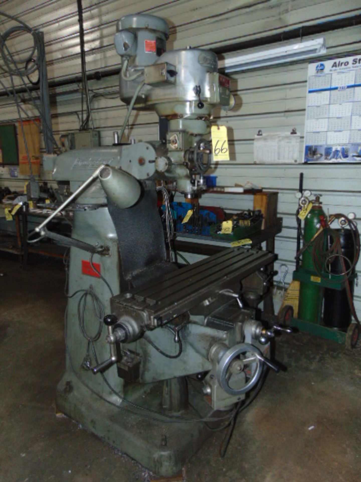 VERTICAL TURRET MILL, BRIDGEPORT SERIES 1, 42” table, 2 HP motor, 2-axis D.R.O., (3) pwr. feeds,