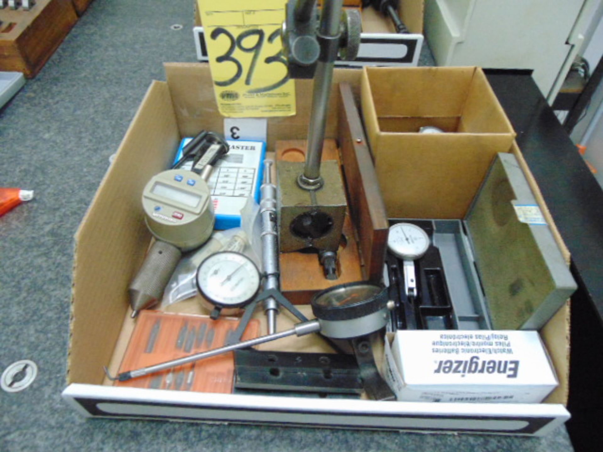 LOT CONSISTING OF: assorted dial bore gauges & misc. (in one box)