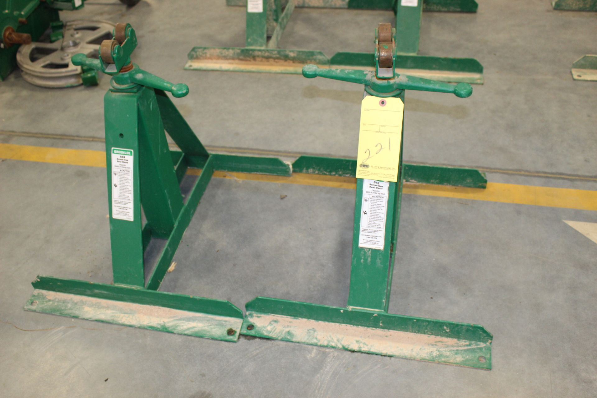 LOT OF SCREW TYPE REEL STANDS, GREENLEE MDL. 683 (one set)