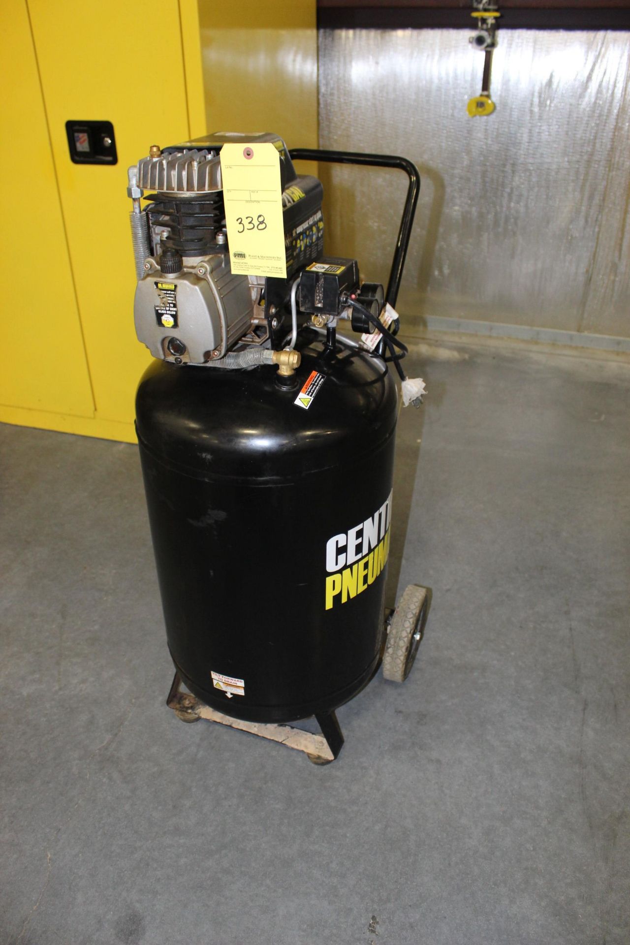 AIR COMPRESSOR, CENTRAL PNEUMATIC, 2-1/2 HP motor