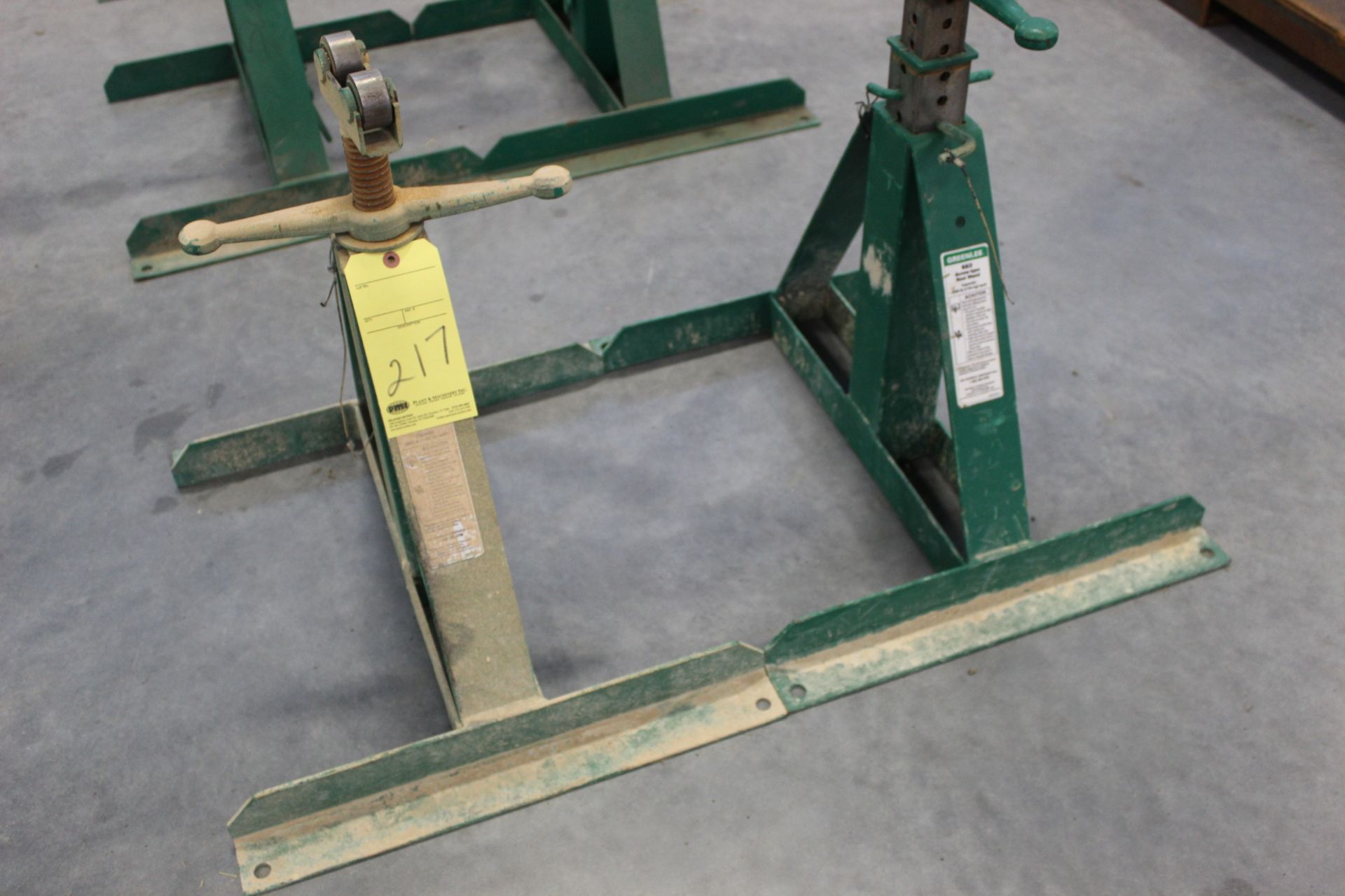 LOT OF SCREW TYPE REEL STANDS, GREENLEE MDL. 683 (one set)