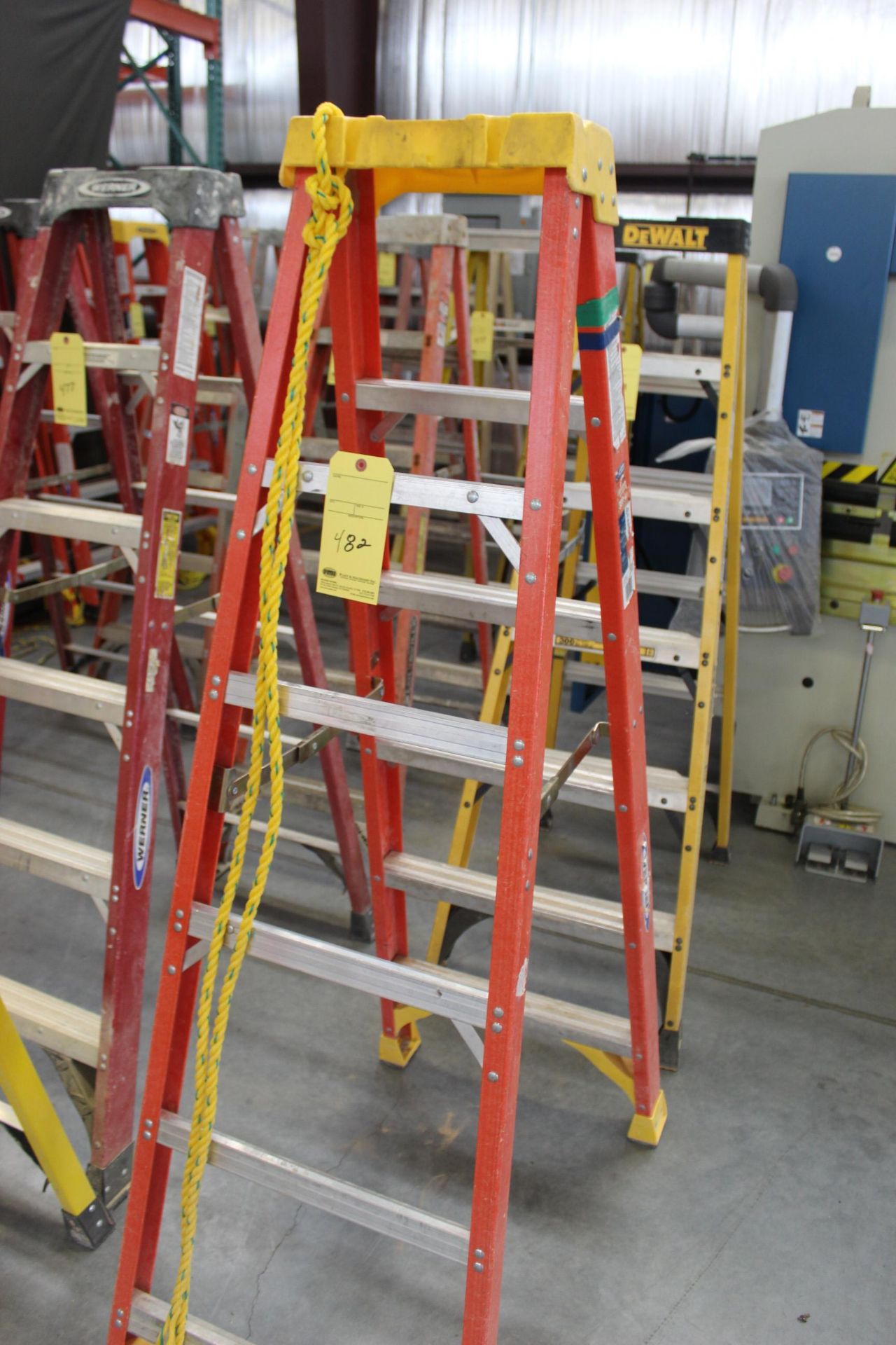 FIBERGLASS LADDER, WERNER 8'