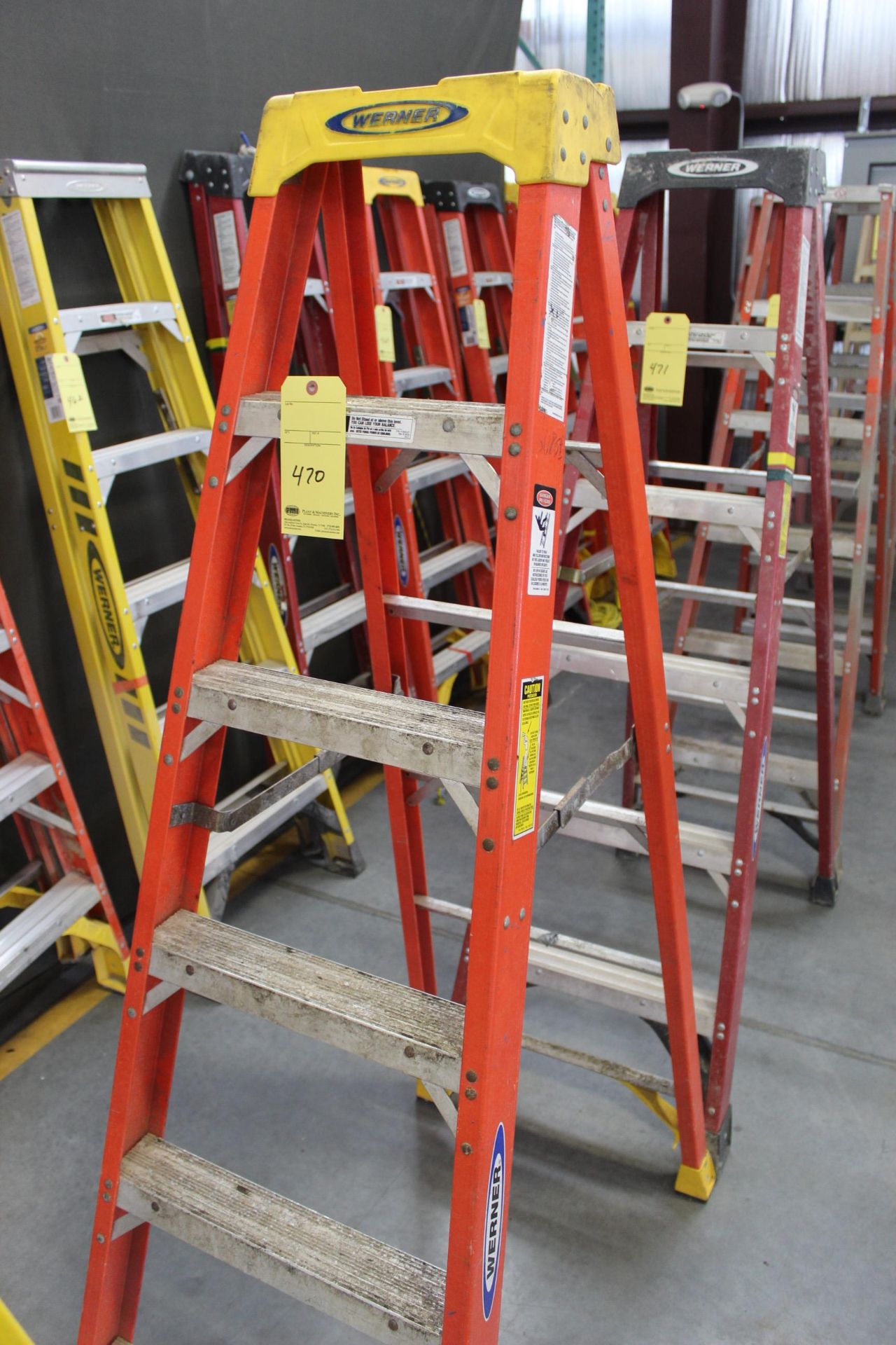 FIBERGLASS LADDER, WERNER 8'