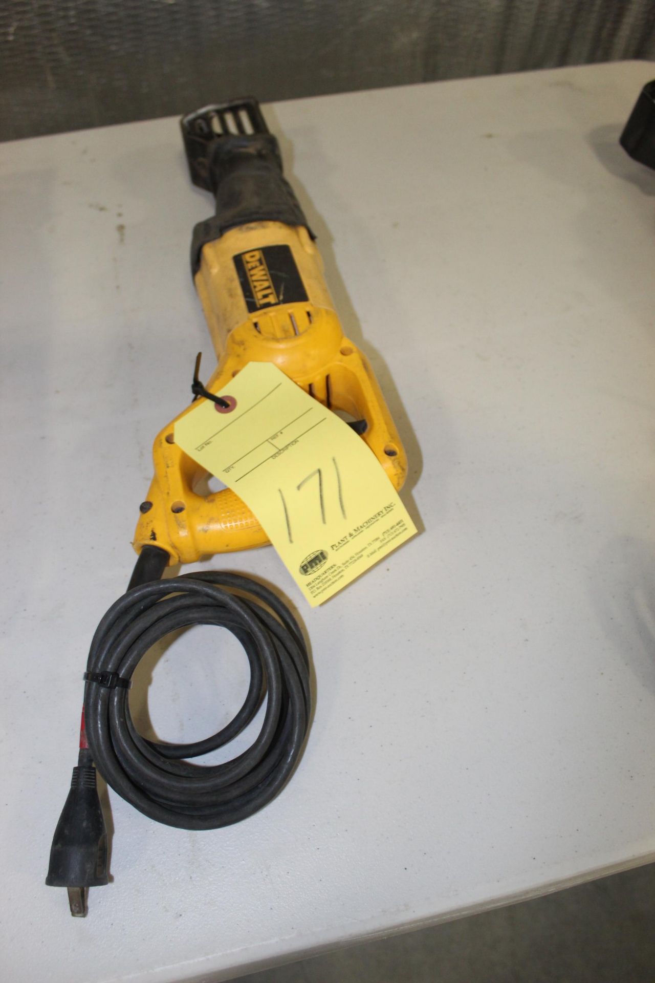 ELECTRIC SAWZALL, DEWALT