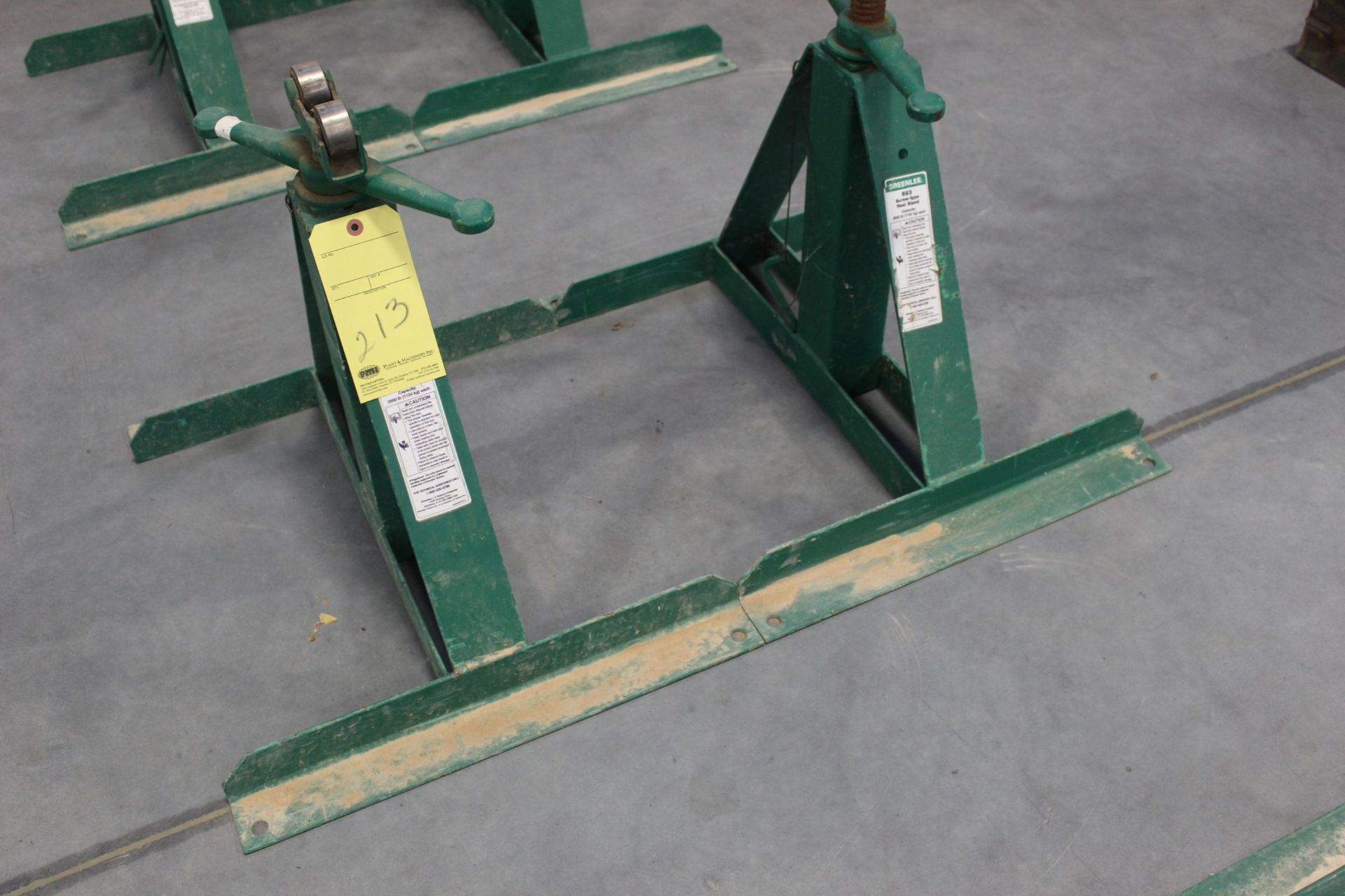 LOT OF SCREW TYPE REEL STANDS, GREENLEE MDL. 683 (one set)