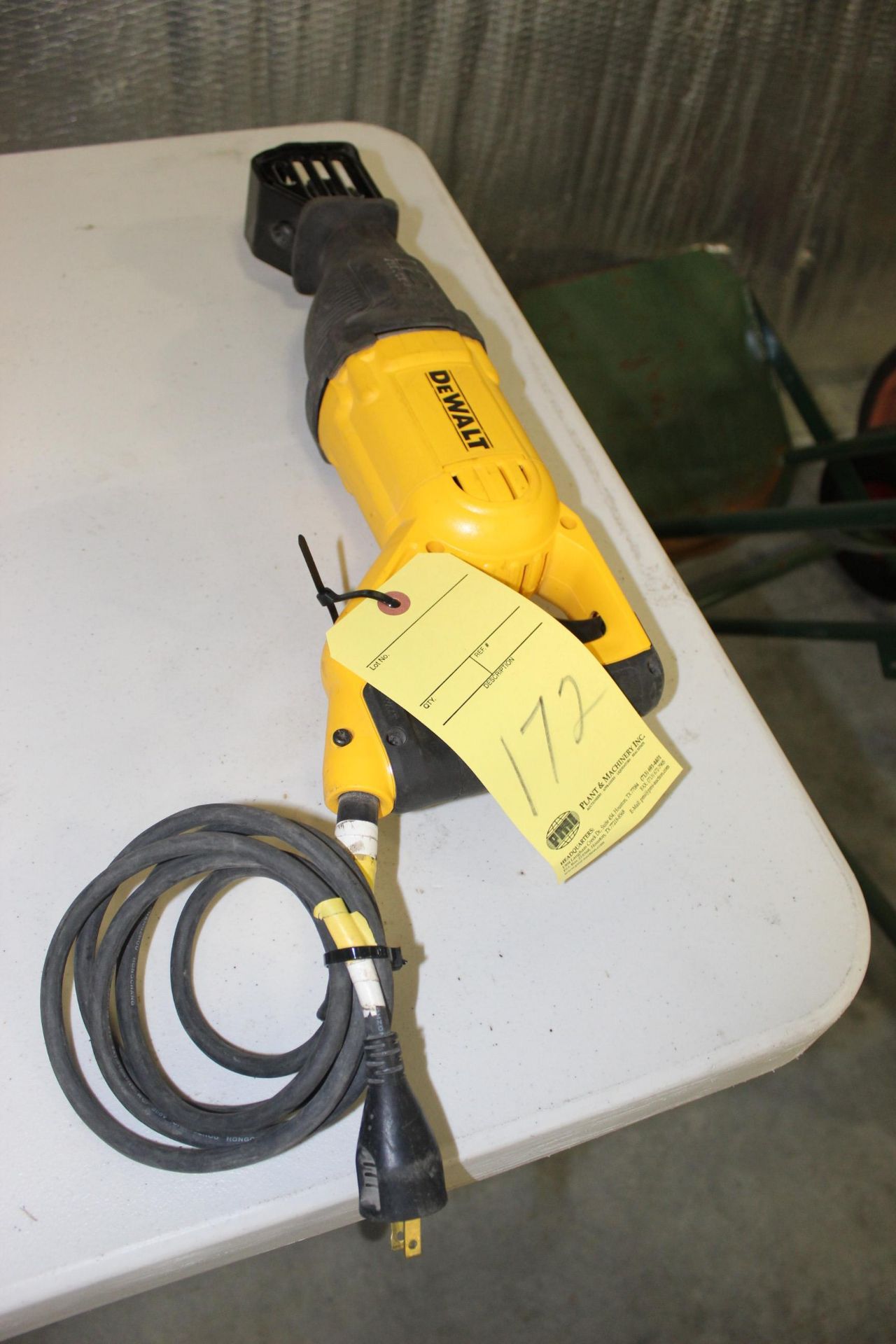 ELECTRIC SAWZALL, DEWALT