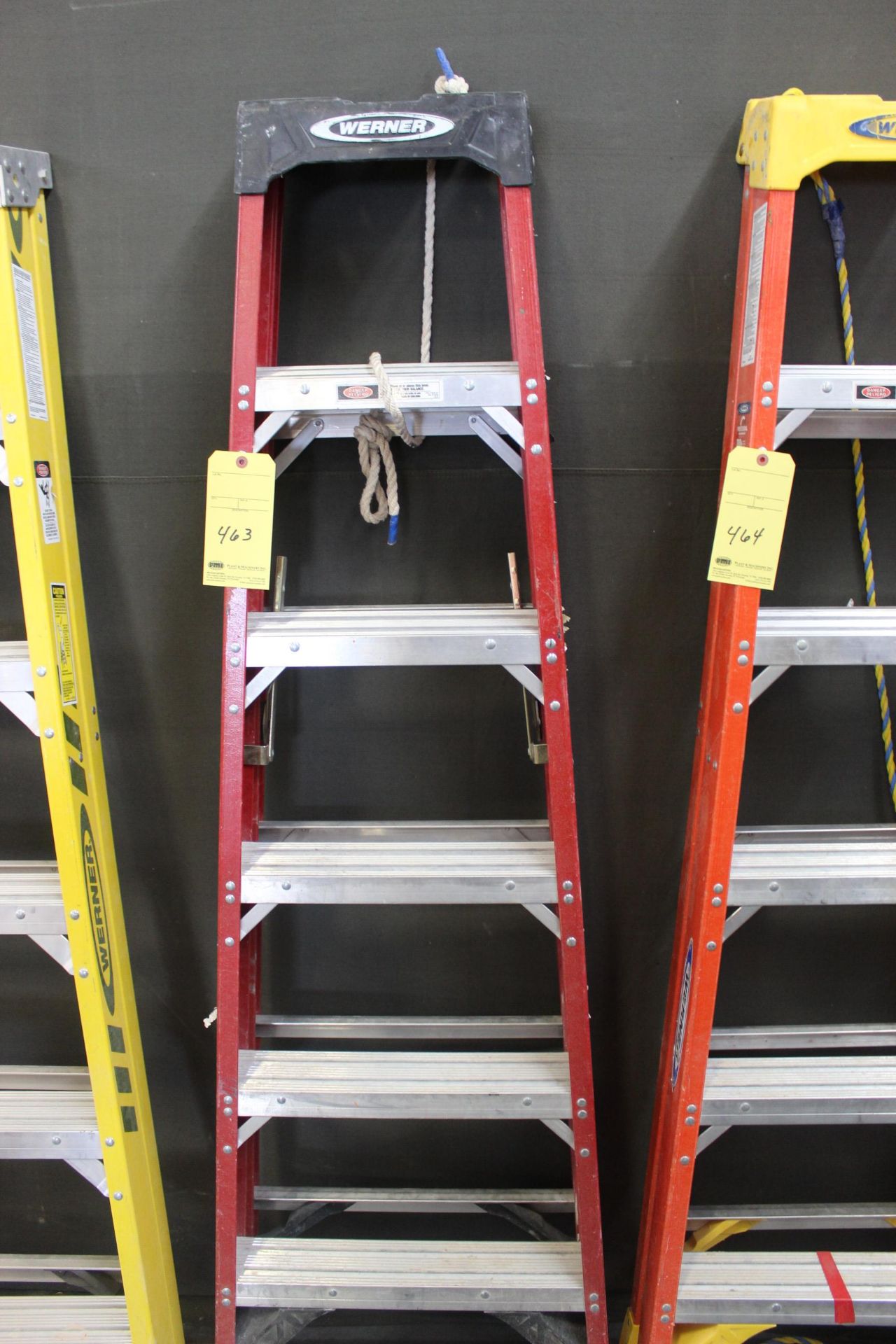 FIBERGLASS LADDER, WERNER 8'