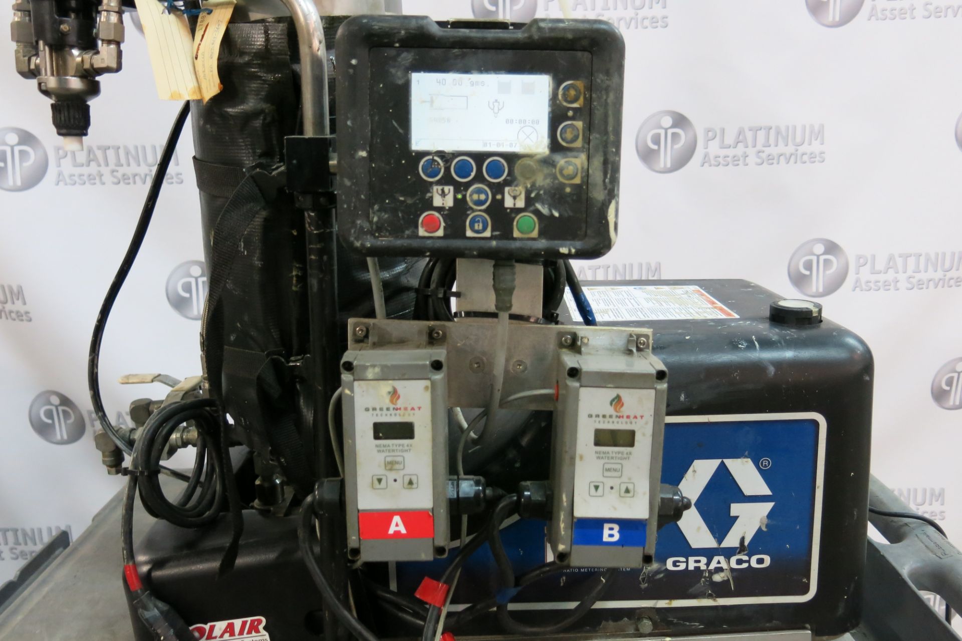 GRACO, PR70, CUSTOMIZED, COMPACT BENCH TOP METER, MIX AND DISPENSE SYSTEM WITH SUPPLIES, 2011 - Image 7 of 8