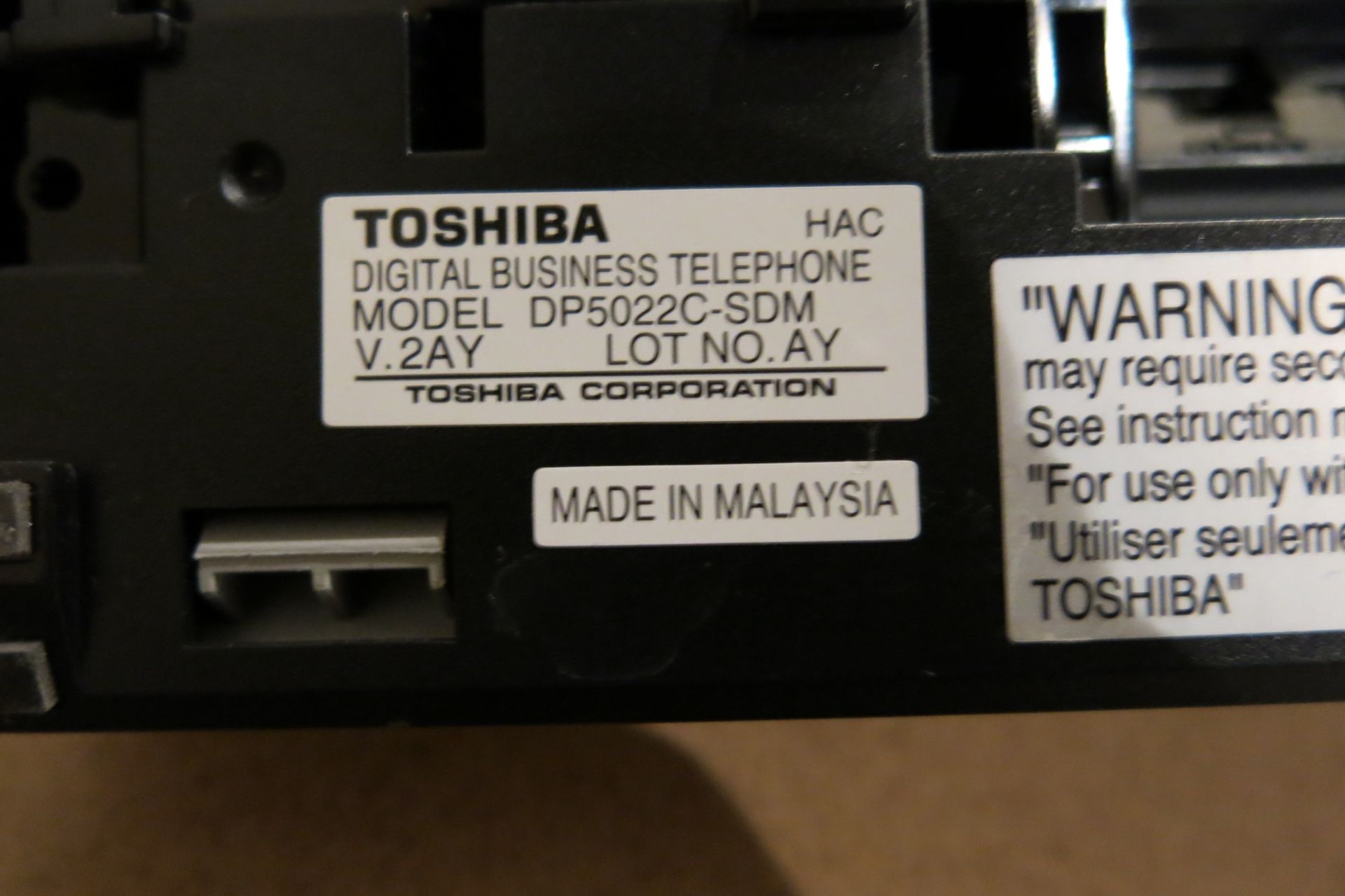 LOT OF (5) TOSHIBA, DP5022C-SDM, HANDSETS - Image 4 of 11