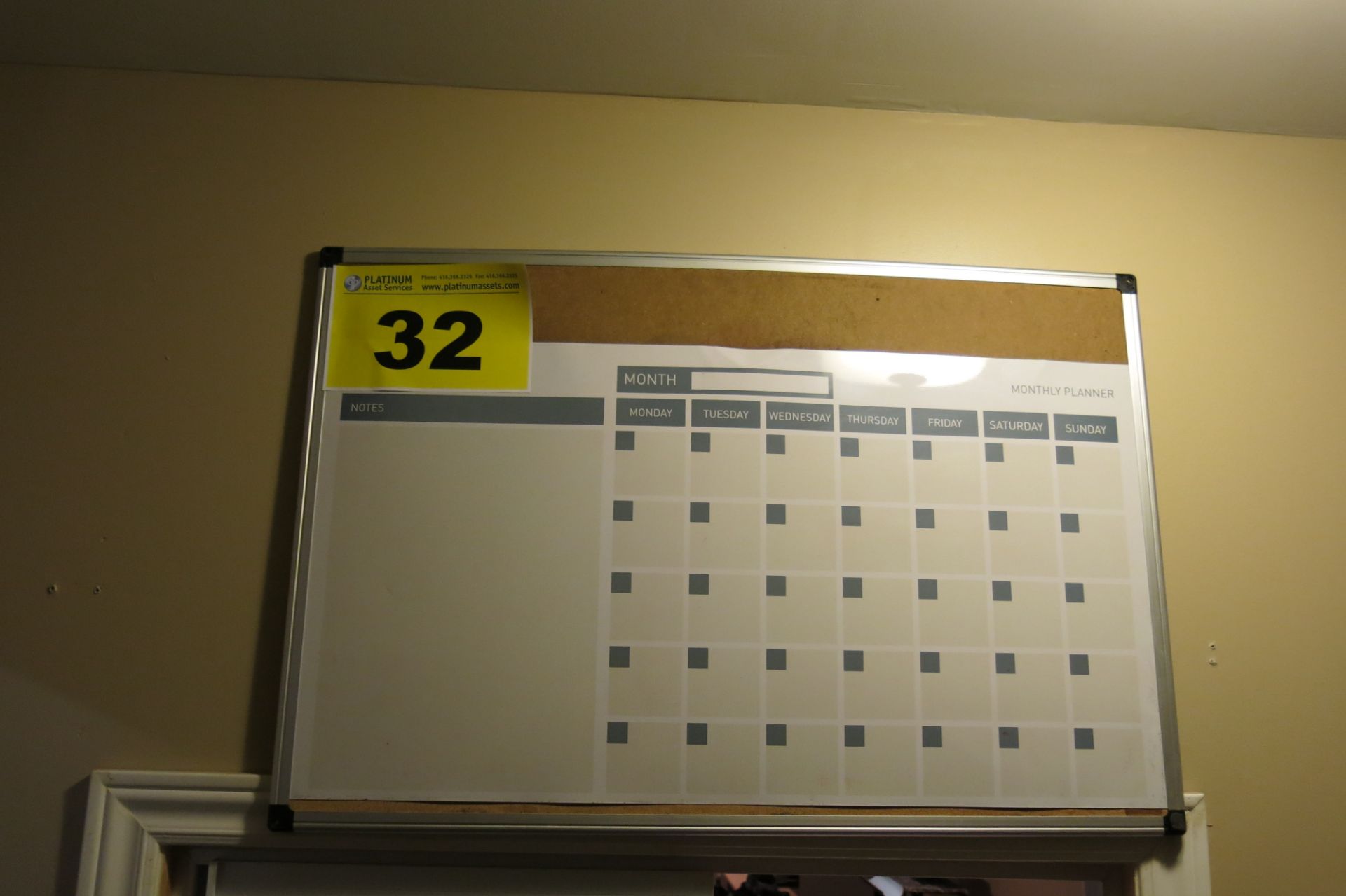 CORKBOARD WITH CALENDAR