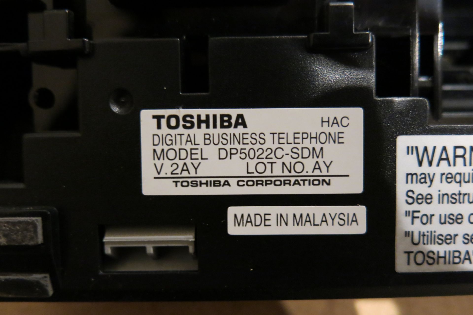 LOT OF (5) TOSHIBA, DP5022C-SDM, HANDSETS - Image 5 of 11