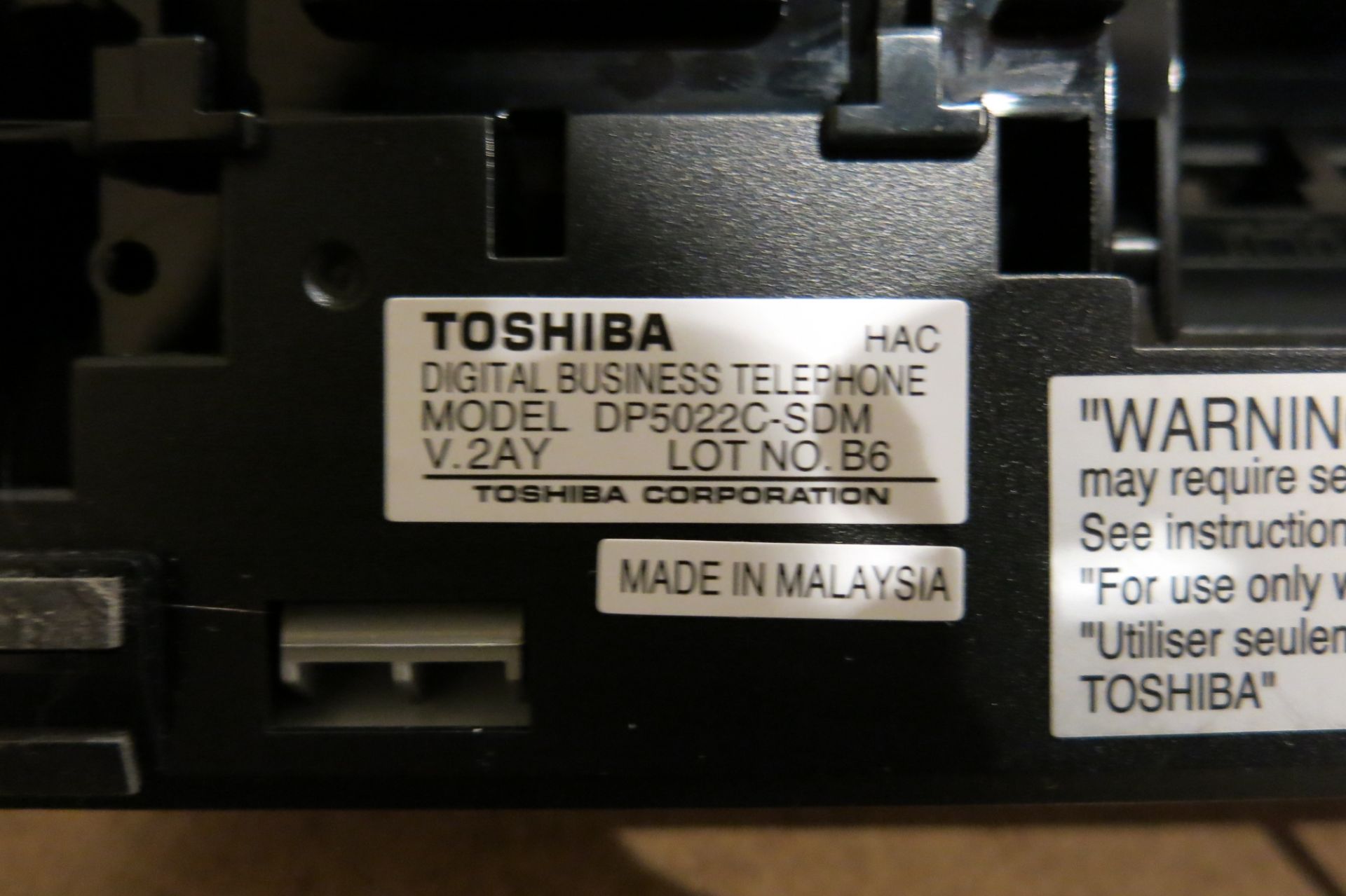 LOT OF (5) TOSHIBA, DP5022C-SDM, HANDSETS - Image 10 of 11