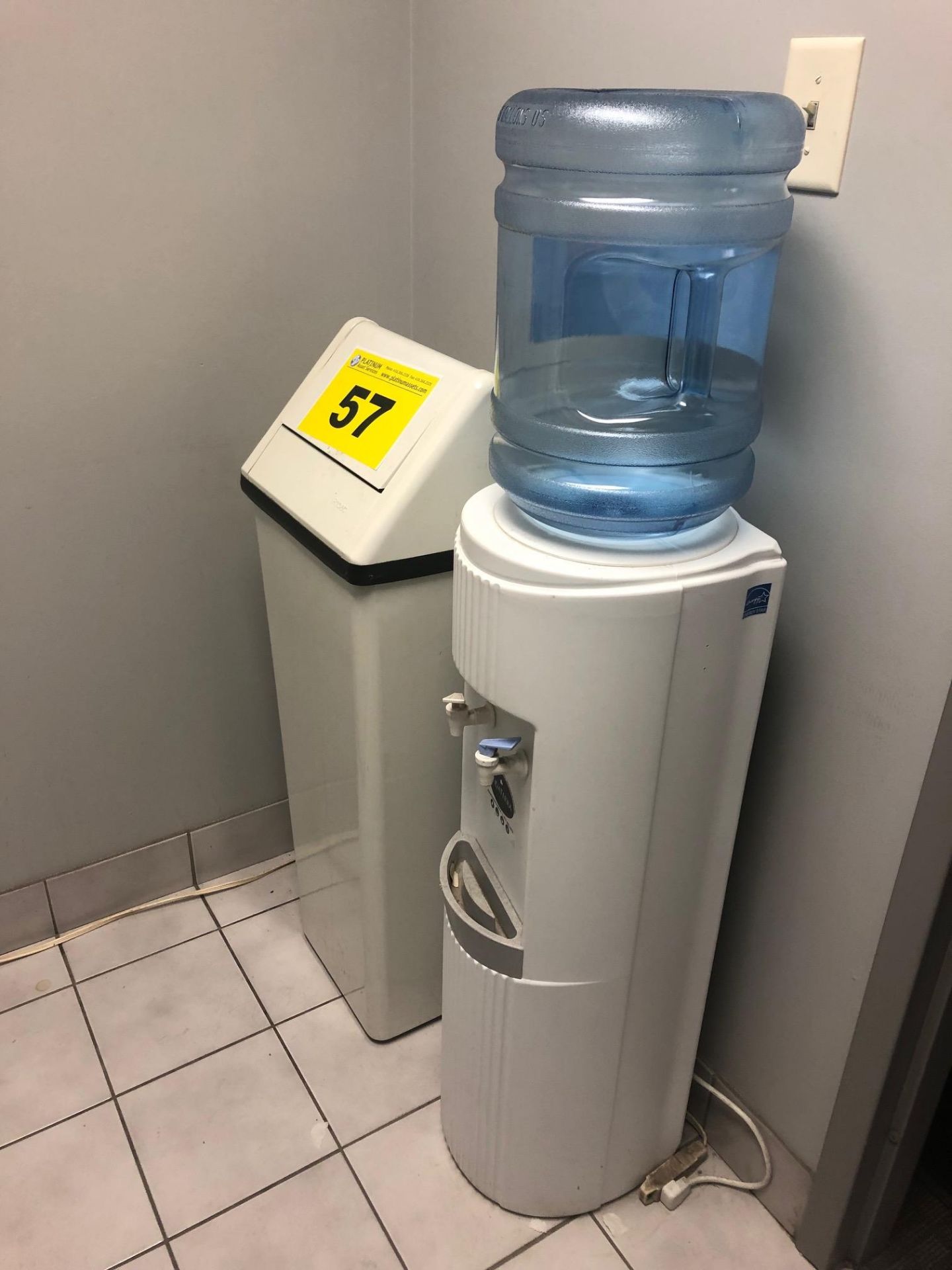 LOT OF GARBAGE BIN AND WATER COOLER