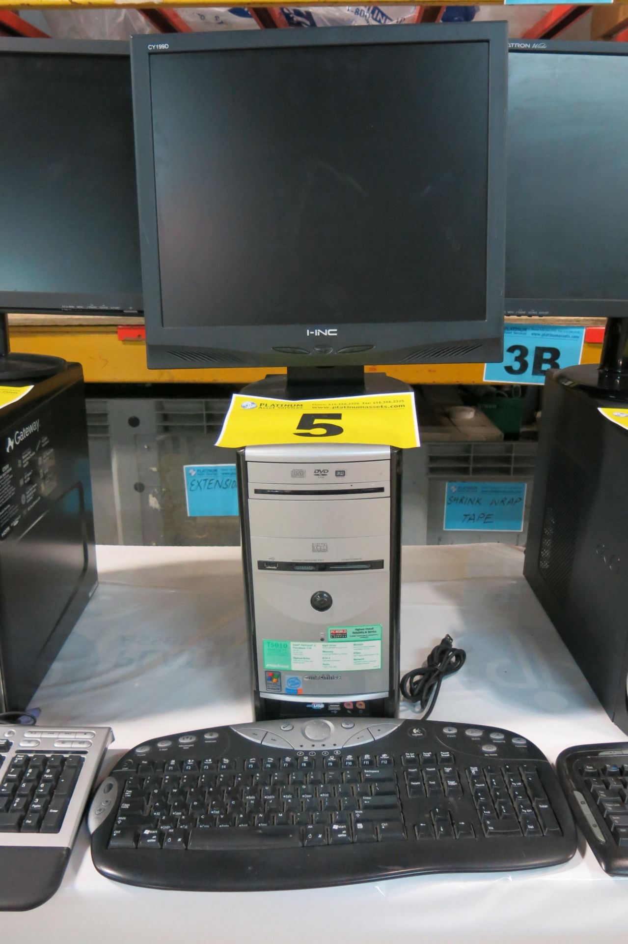 EMACHINES, T5010, DESKTOP COMPUTER, WINDOWS XP OPERATING SYSTEM, 512 MB MEMORY WITH HNC, COMPUTER