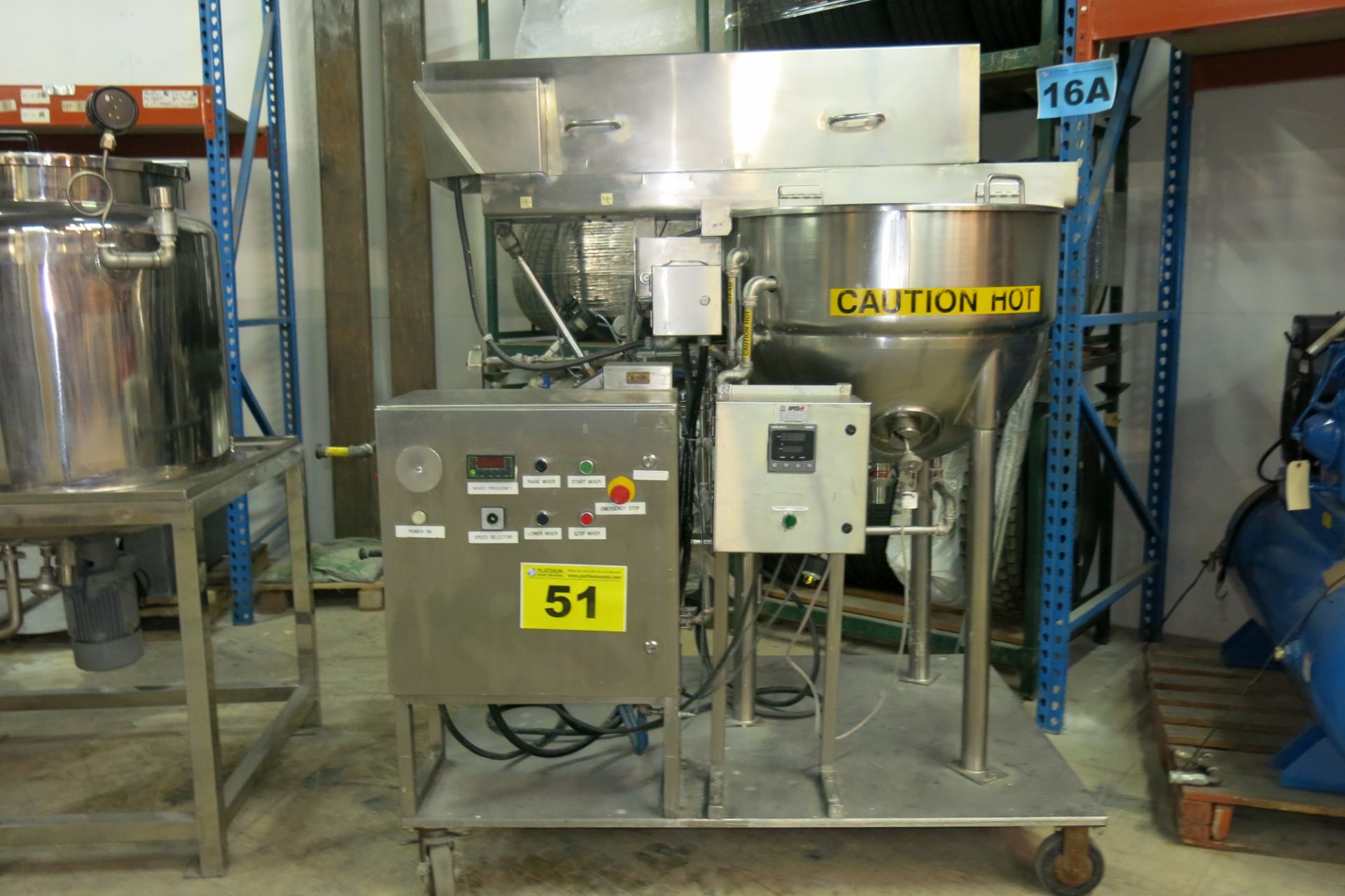 LEE, 50D9MT, STAINLESS STEEL, 50 GALLON, DOUBLE MOTION, JACKETED, VACUUM MIXING KETTLE - Image 17 of 17