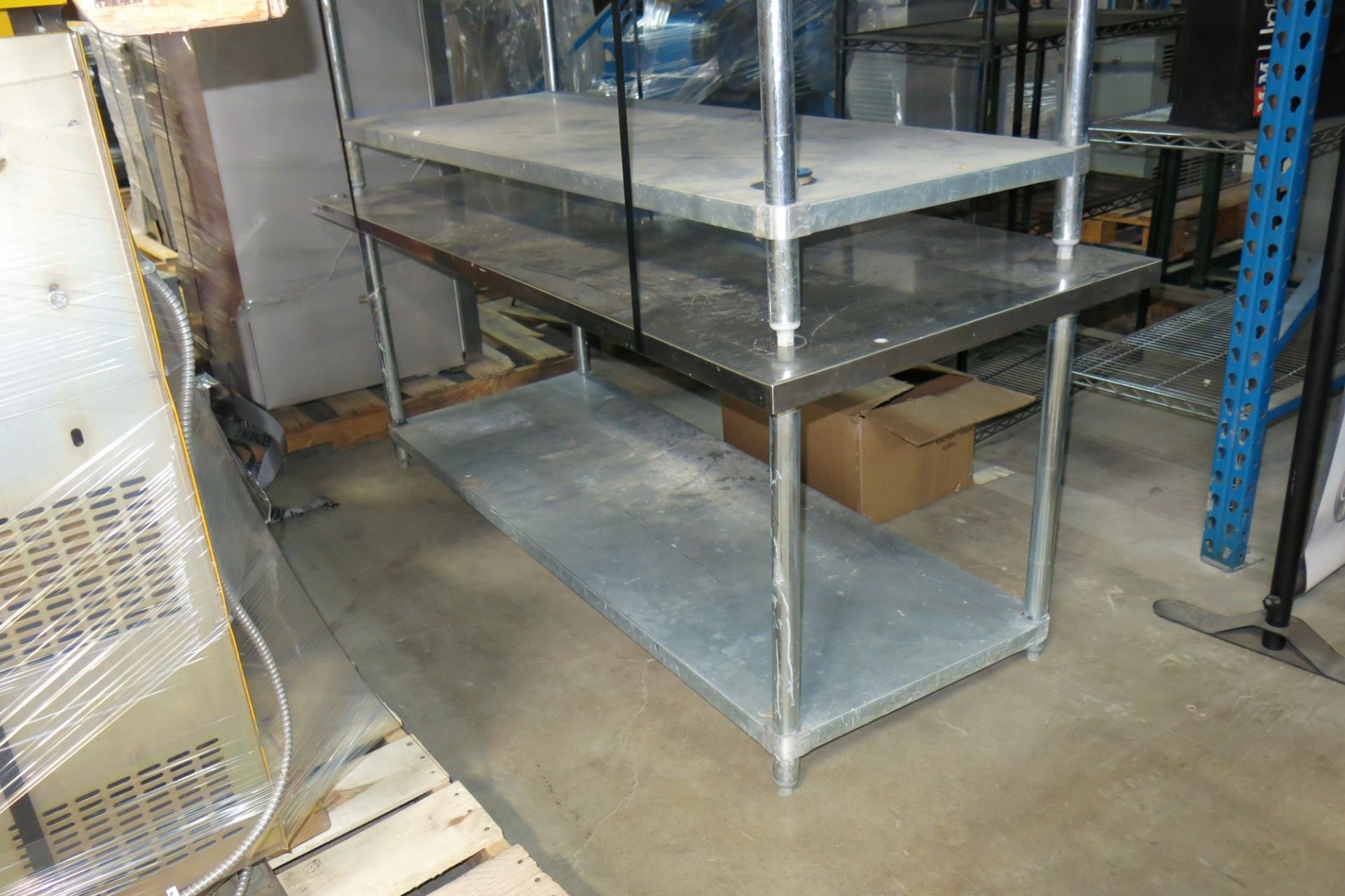 LOT OF (3) STAINLESS STEEL, TABLES - Image 4 of 12