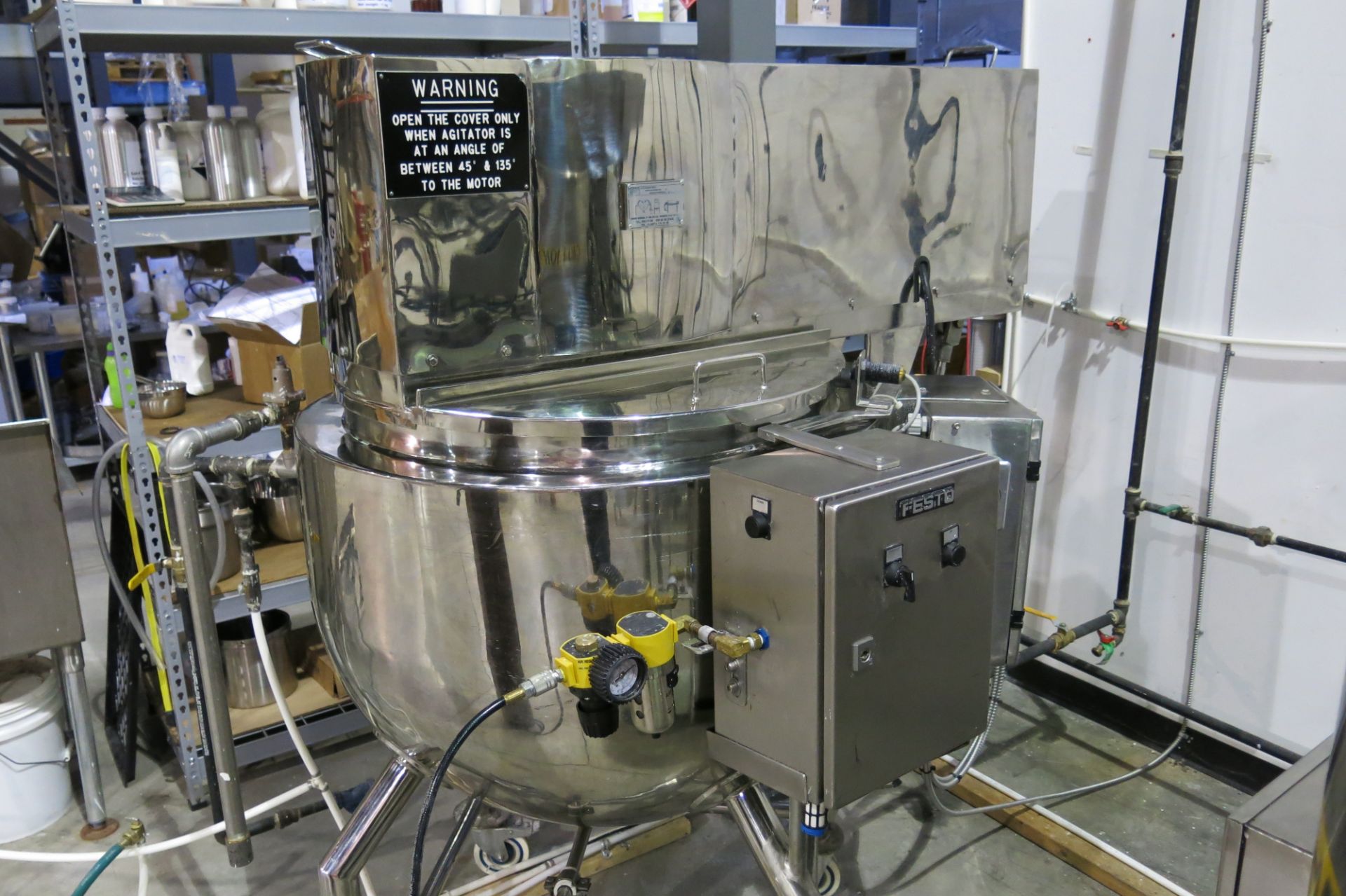 HYDRATEC PROCESS STAINLESS STEEL, DOUBLE MOTION SCRAPE SURFACE AGITATED JACKETED KETTLE. - Image 2 of 13