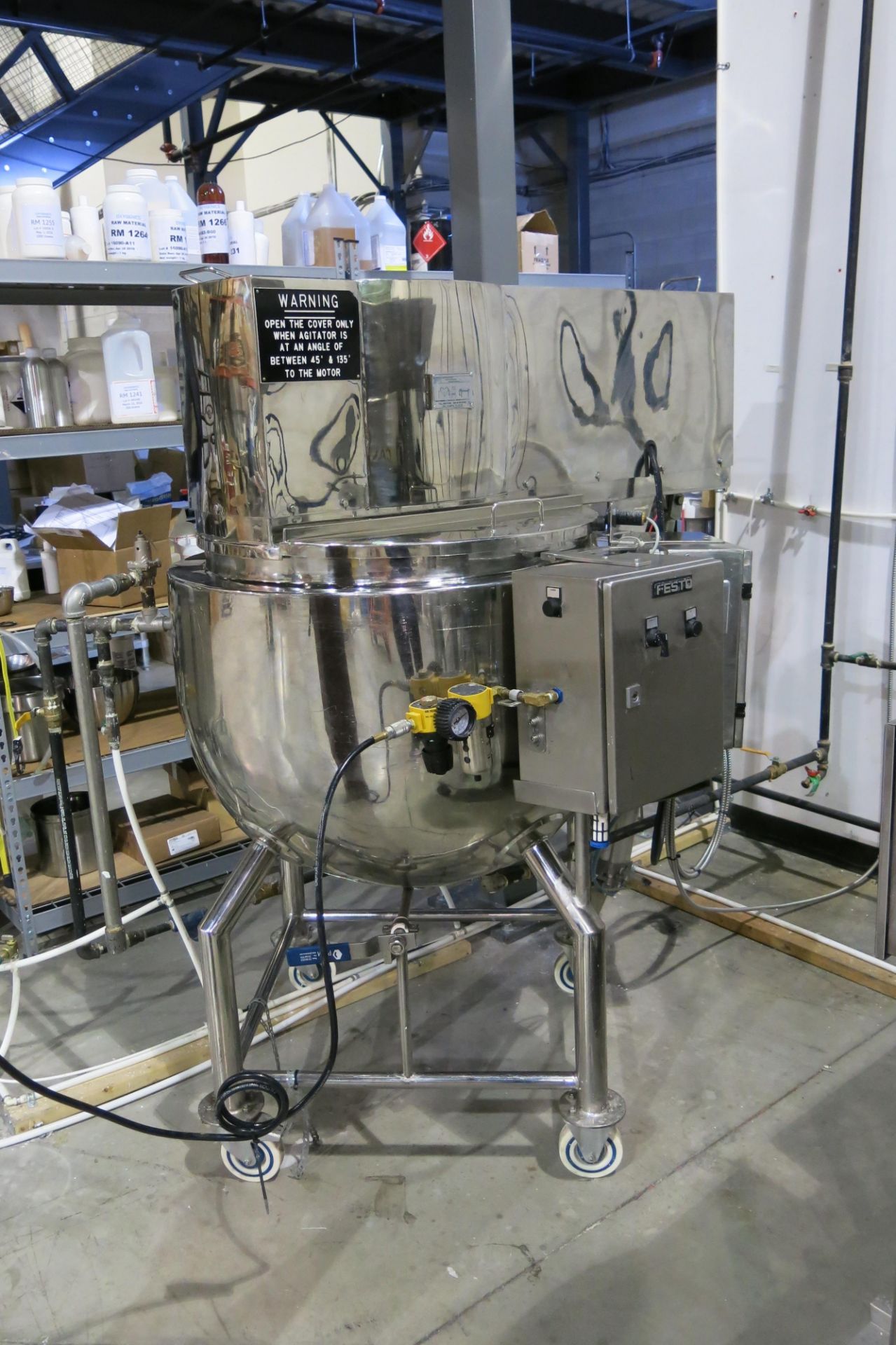 HYDRATEC PROCESS STAINLESS STEEL, DOUBLE MOTION SCRAPE SURFACE AGITATED JACKETED KETTLE.