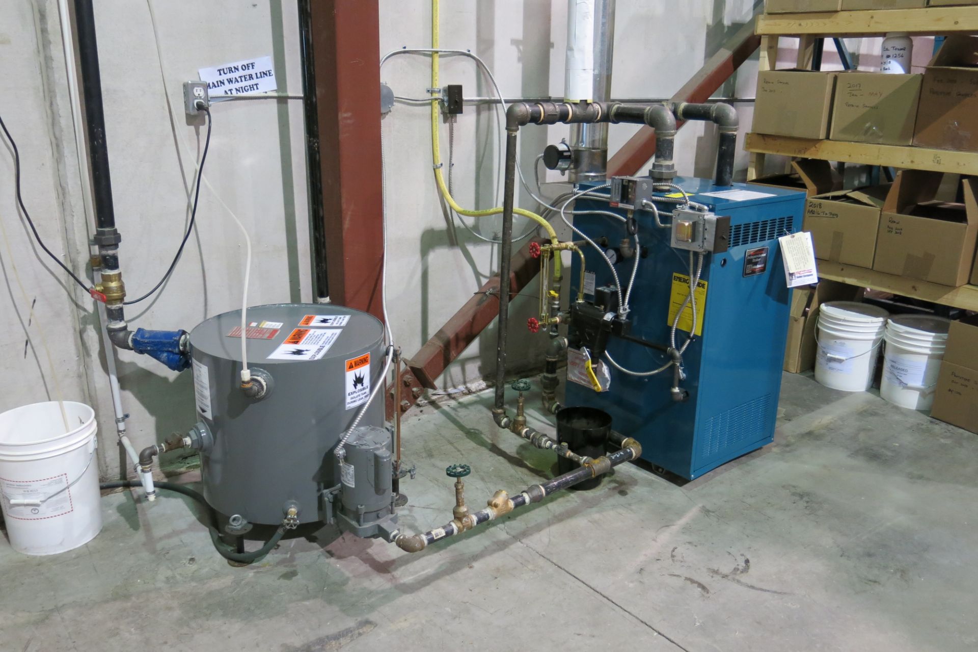 US BOILER COMPANY, PIN5SNI-ME2, 86,000 BTU, NATURAL GAS BOILER, 2013, S/N 65409684, CONDENSATE - Image 2 of 11