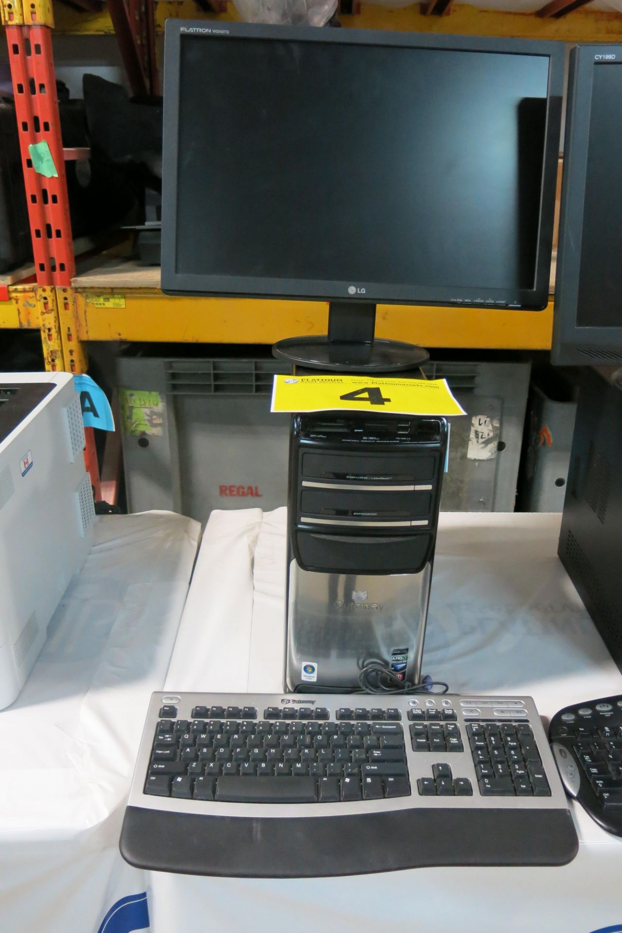 GATEWAY, GT5694, DESKTOP COMPUTER, WINDOWS VISTA OPERATING SYSTEM, 4 GB MEMORY WITH LG, COMPUTER