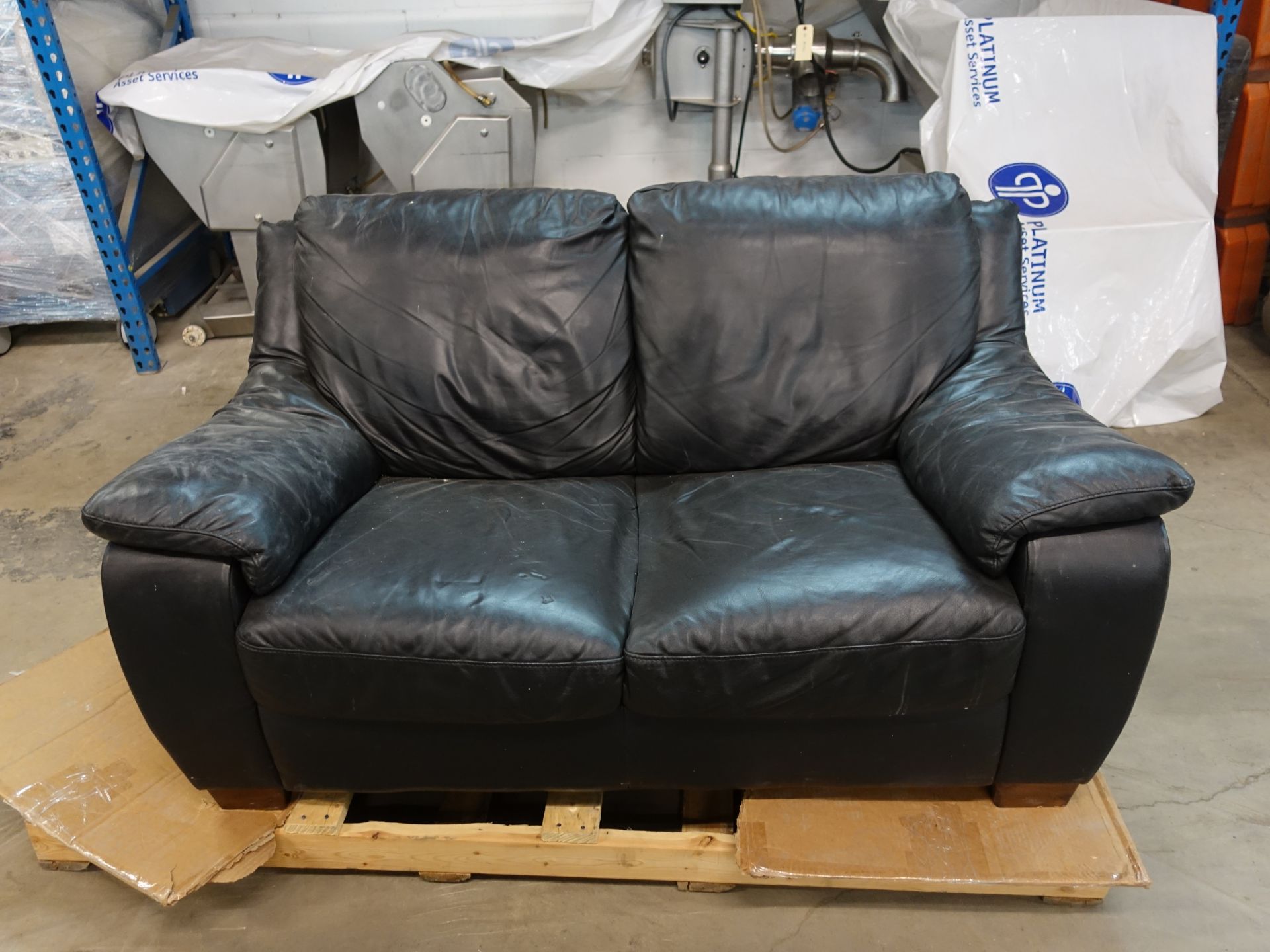TWO PIECE, LEATHER COUCH
