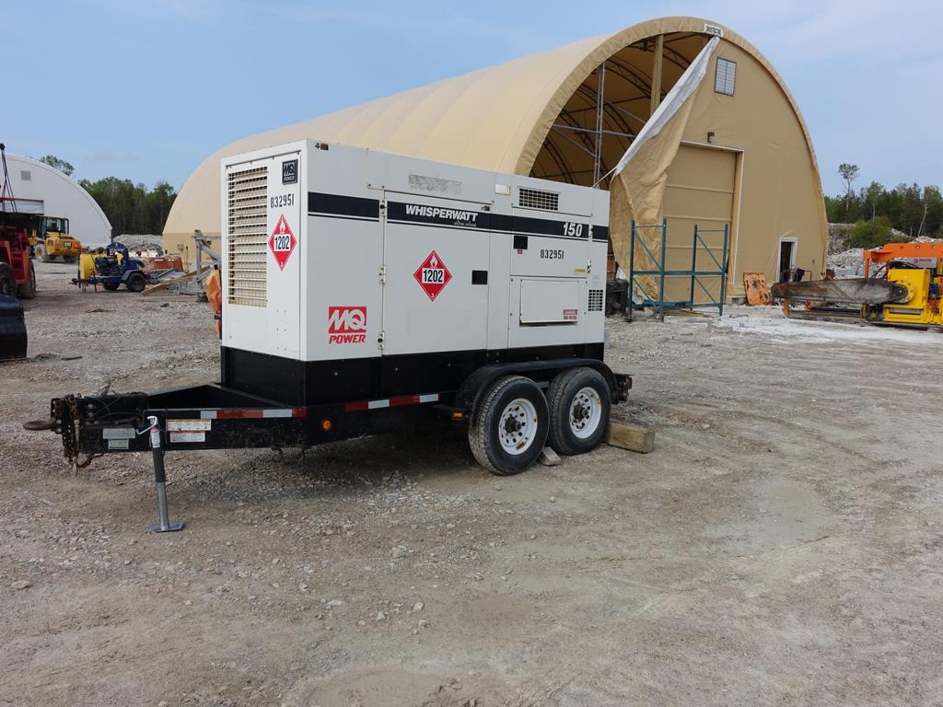 MULTIQUIP, WHISPERWATT, ULTRA SILENT, 150 KVA, TRAILER MOUNTED, DIESEL GENERATOR, 2335 HOURS, 2015