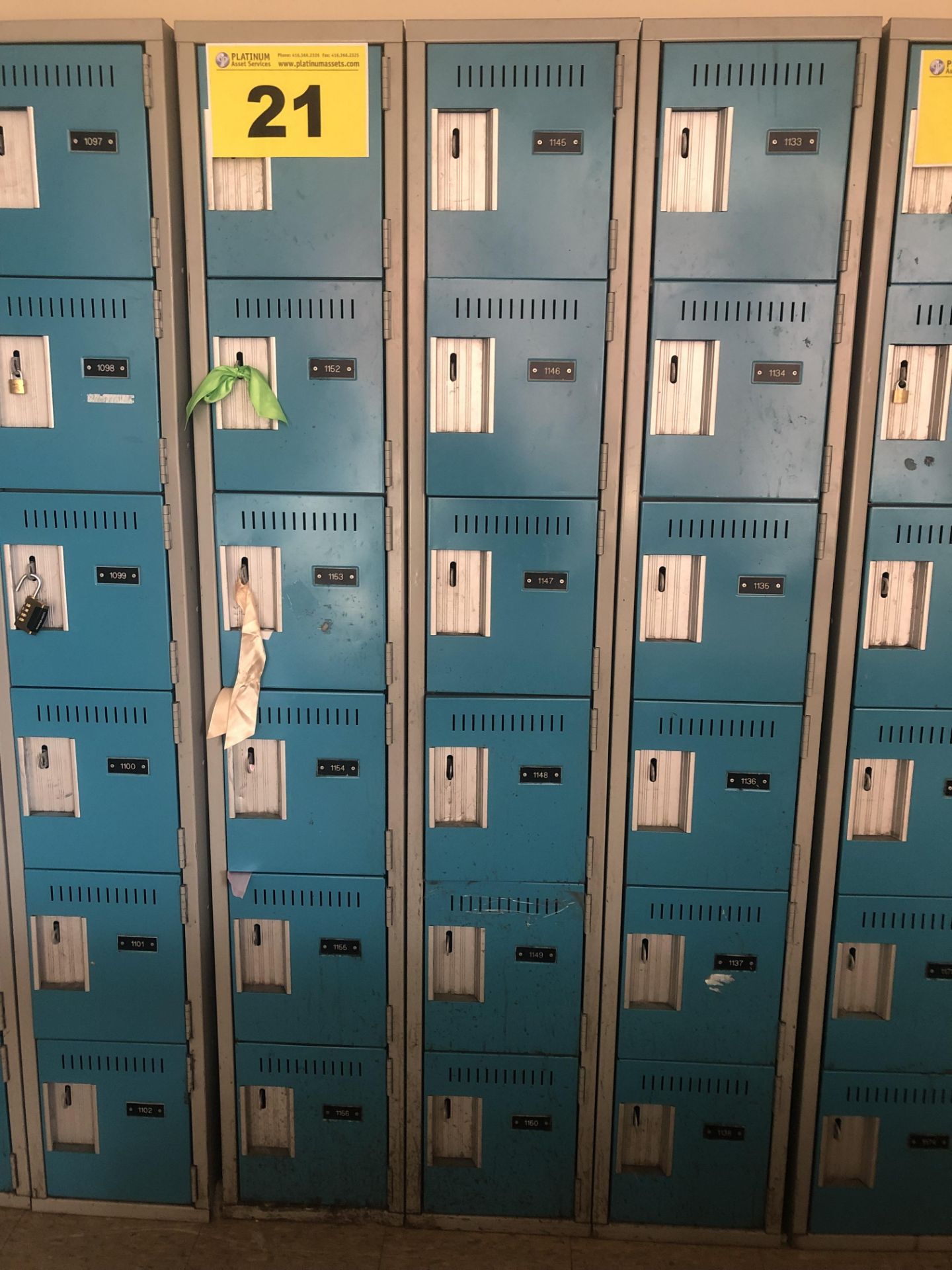 LOT OF (3) SIX-UNIT LOCKERS