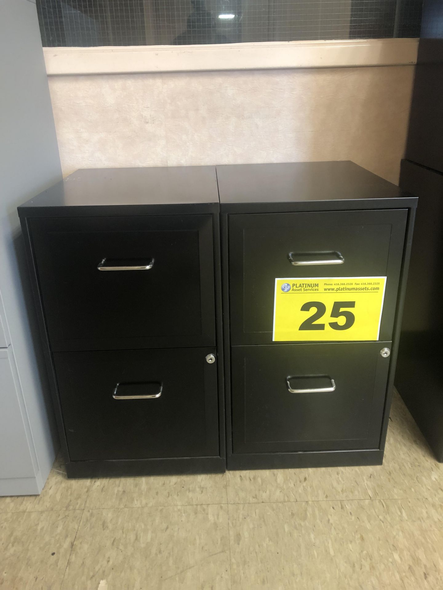 LOT OF (2) TWO-DRAWER FILING CABINETS