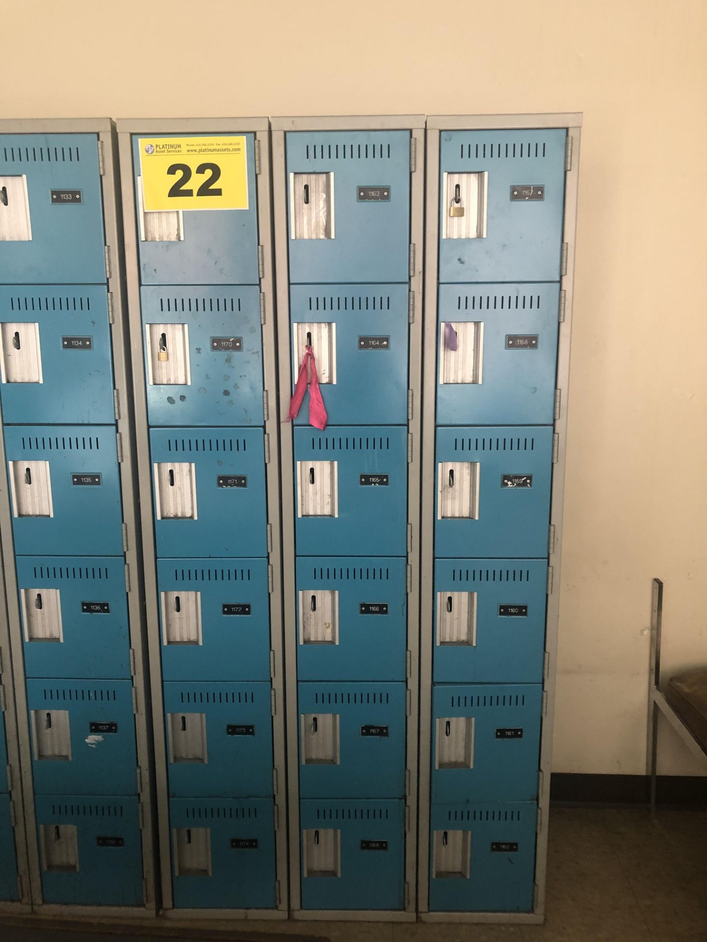 LOT OF (3) SIX-UNIT LOCKERS