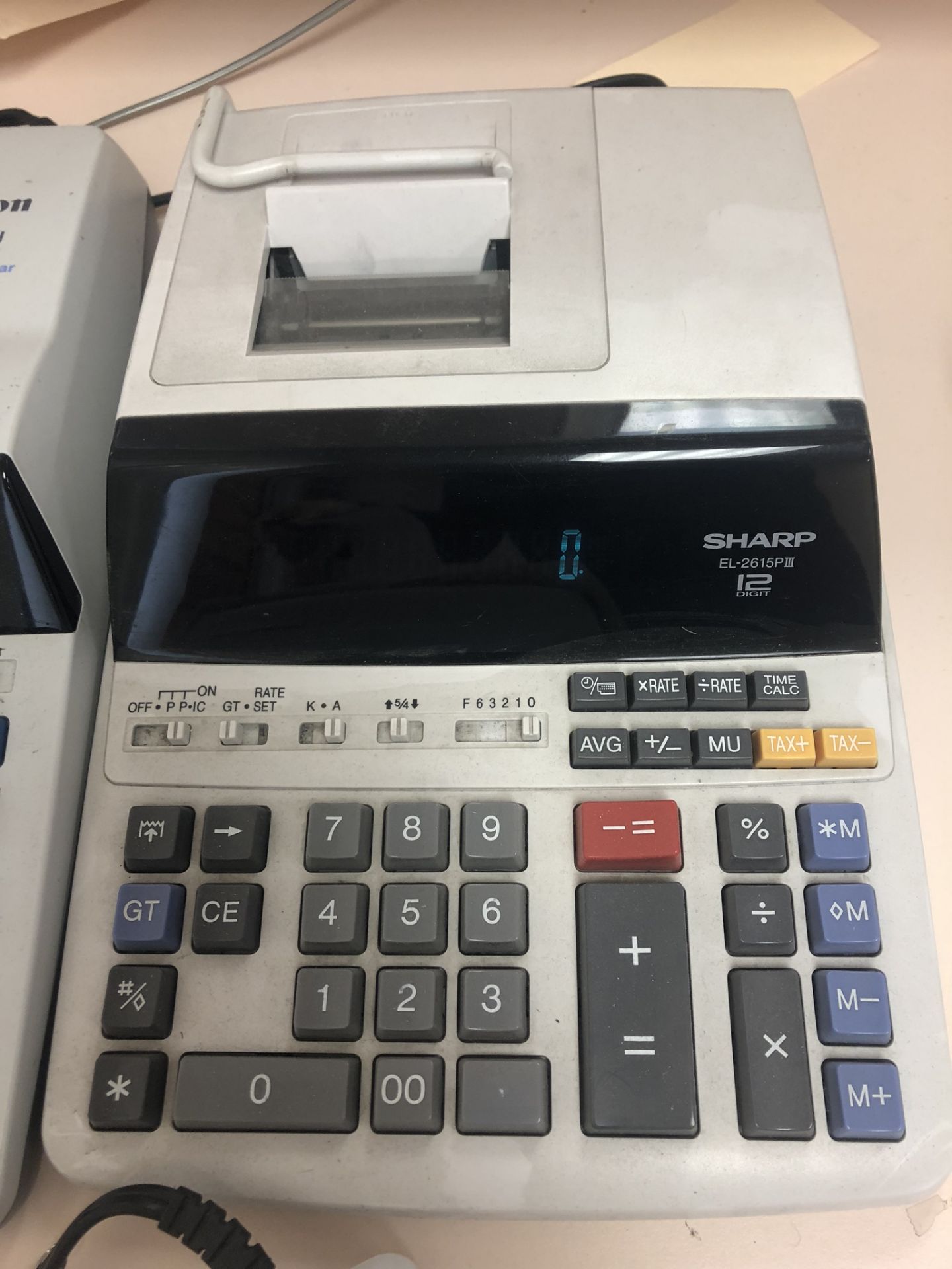 LOT OF (3) SHARP AND CANON, PRINTING CALCULATORS - Image 3 of 4