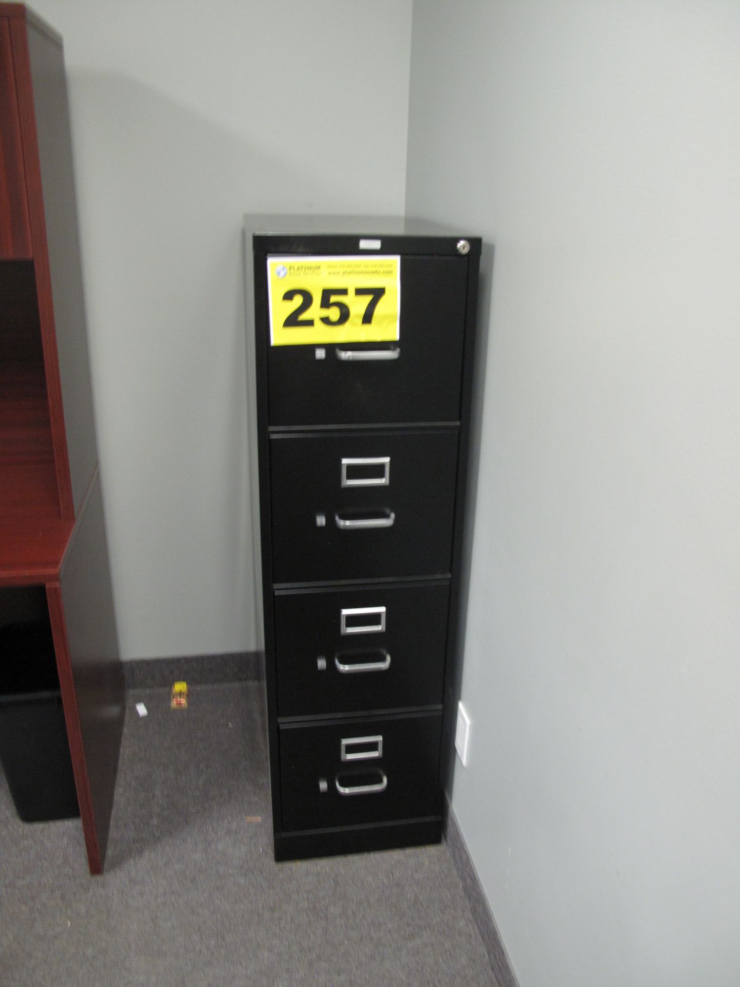 METAL, FOUR-DRAWER, FILING CABINET