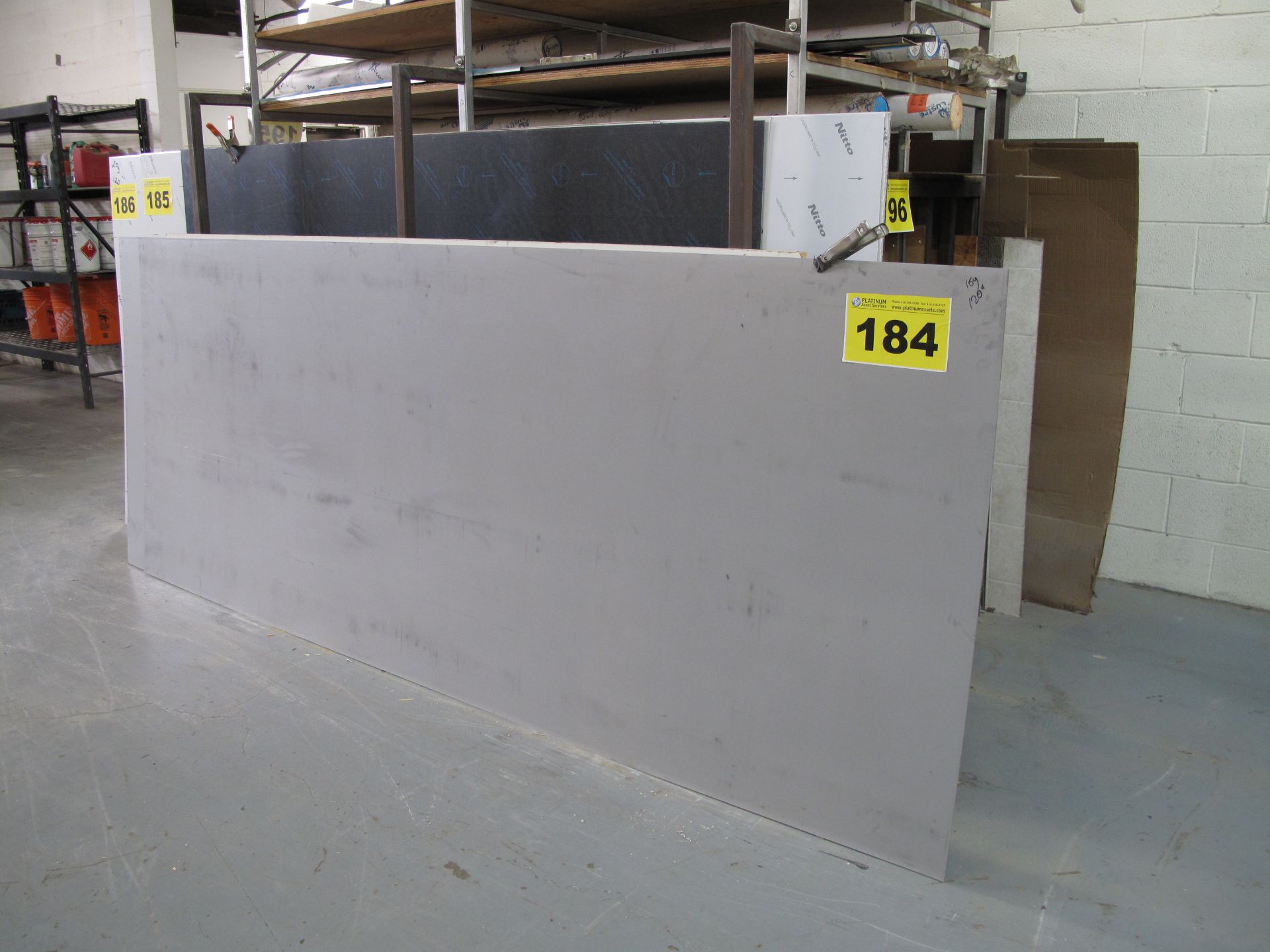 LOT OF (5) 18 GA., 48" X 120", STEEL SHEETS