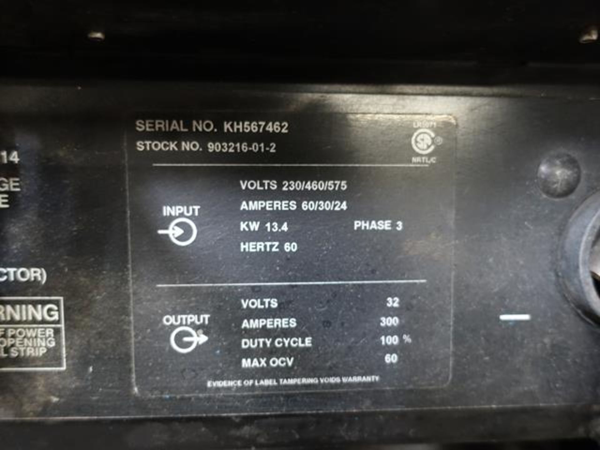 CANOX, ULTRAWELD 302, 3OOAMP, MIG WELDER WITH POWERFEED, S/N KH567462 WITH CANOX, C-S22, MIG WIRE - Image 3 of 5