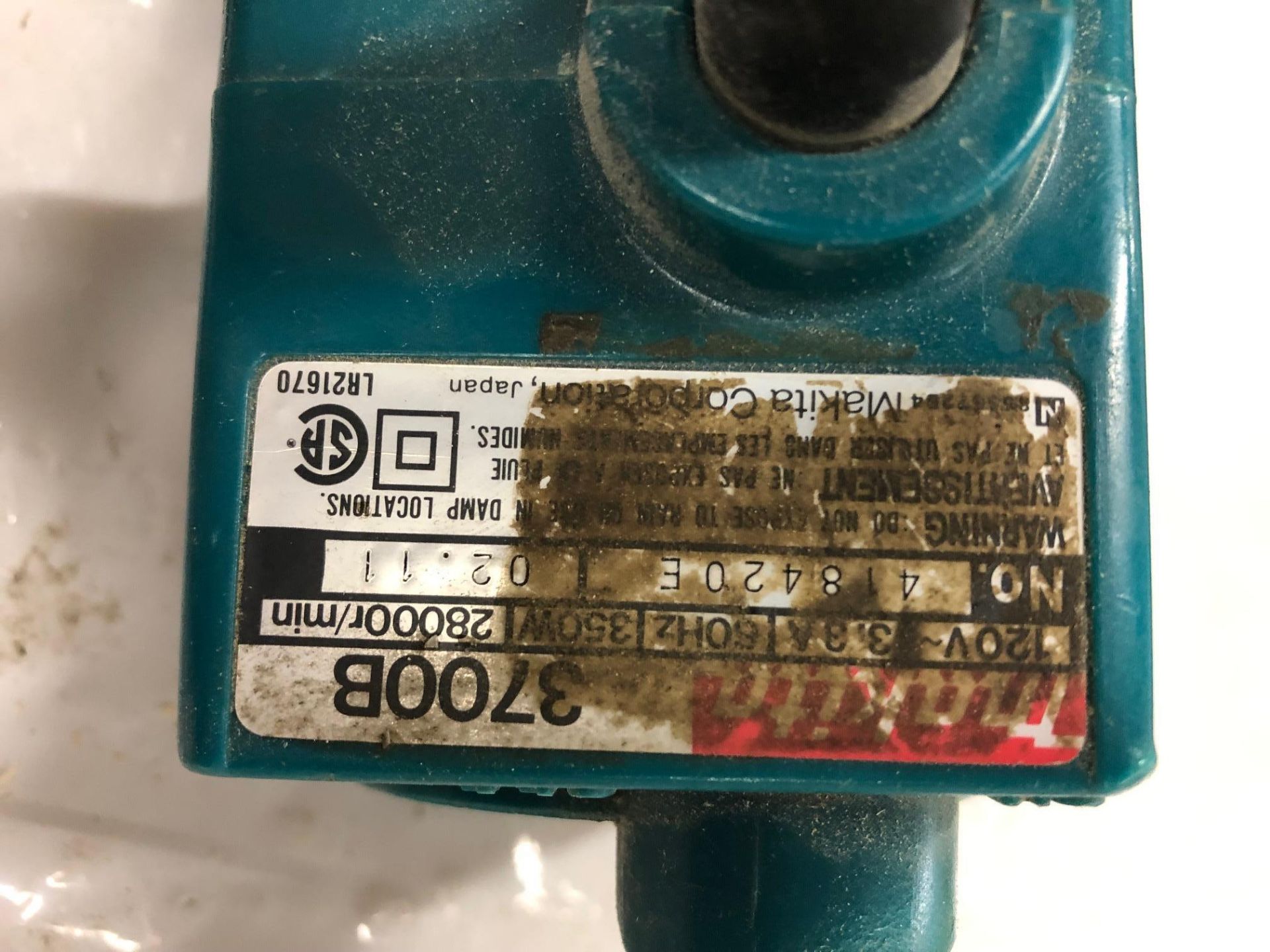 MAKITA, 3700B, HAND HELD ROUTER, 28,000 RPM, 110 V AC - Image 2 of 2