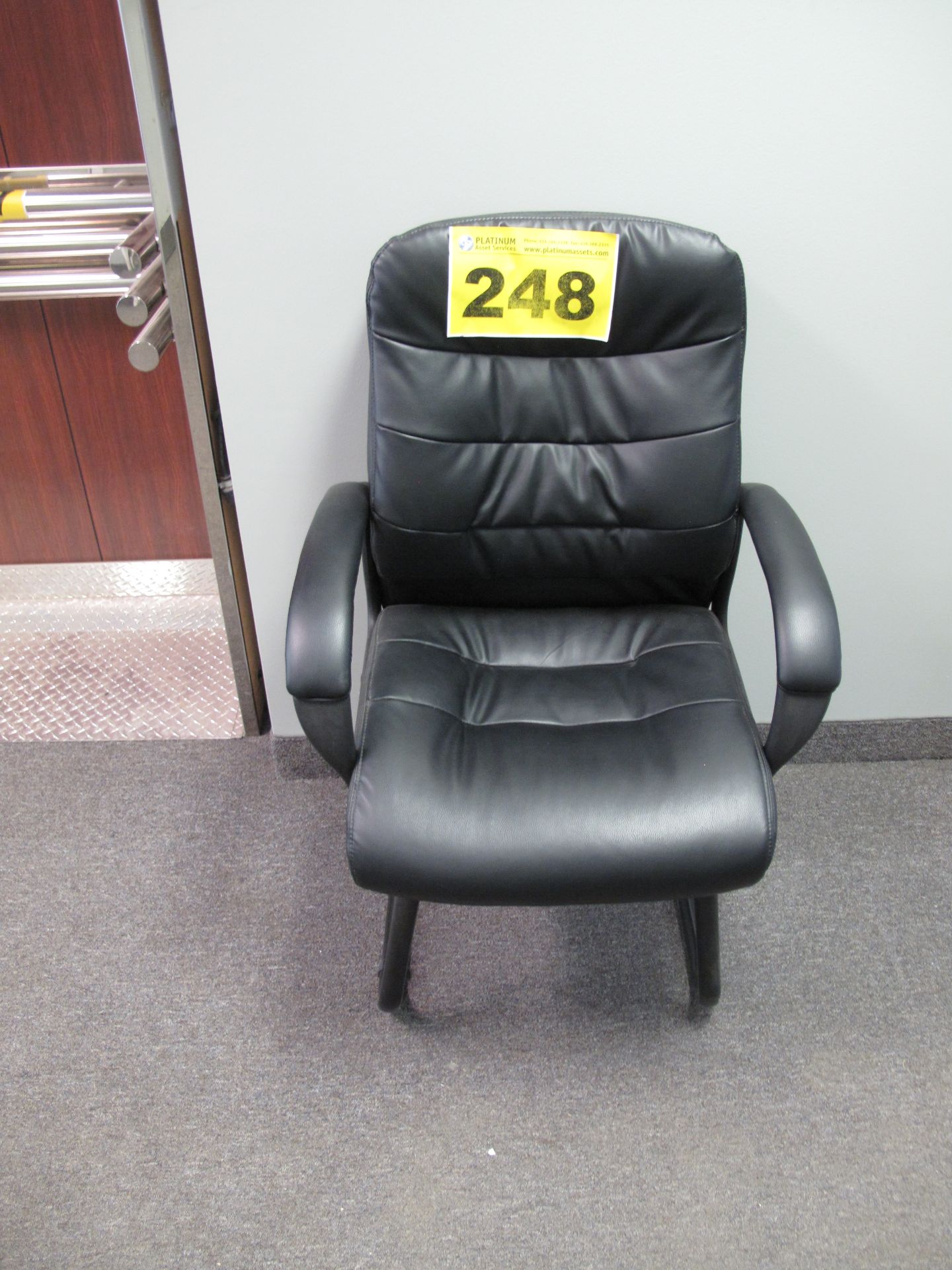 BLACK, LEATHER OFFICE CHAIR
