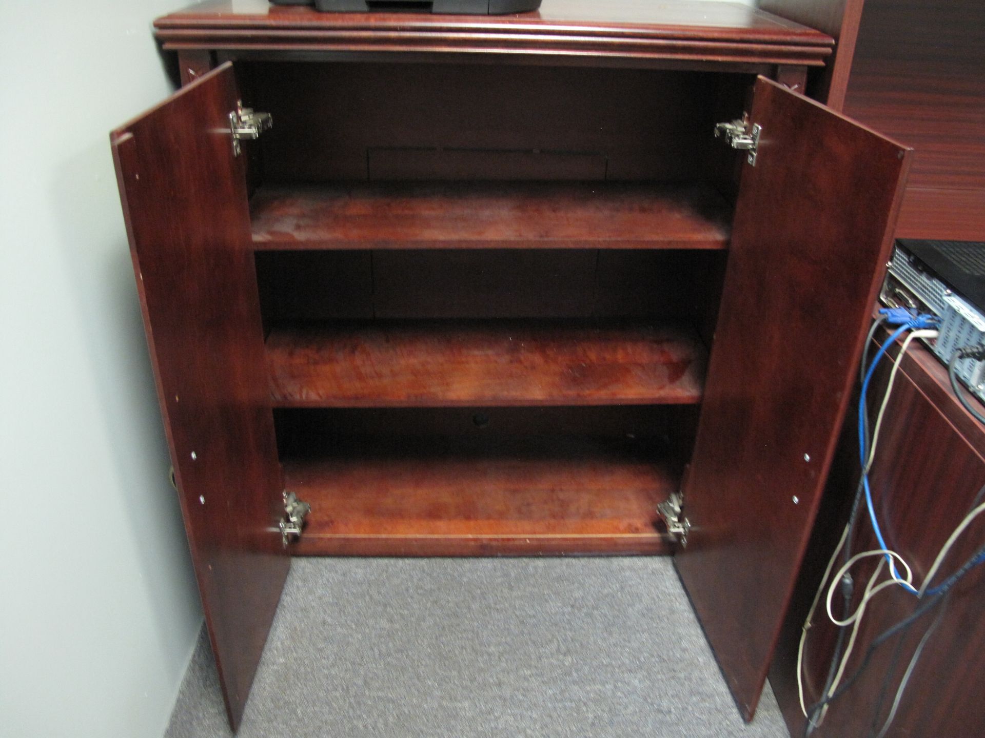 DARK CHERRY, TWO-DOOR CABINET - Image 2 of 2