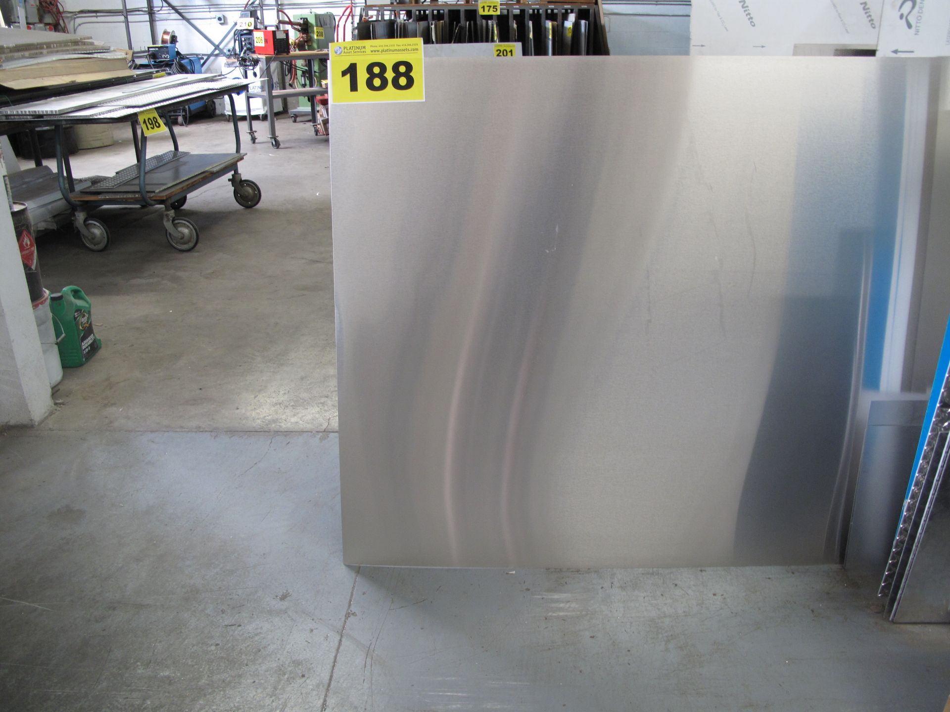 LOT OF (13) 20 GA., 48" X 96", BRUSHED STAINLESS STEEL SHEETS