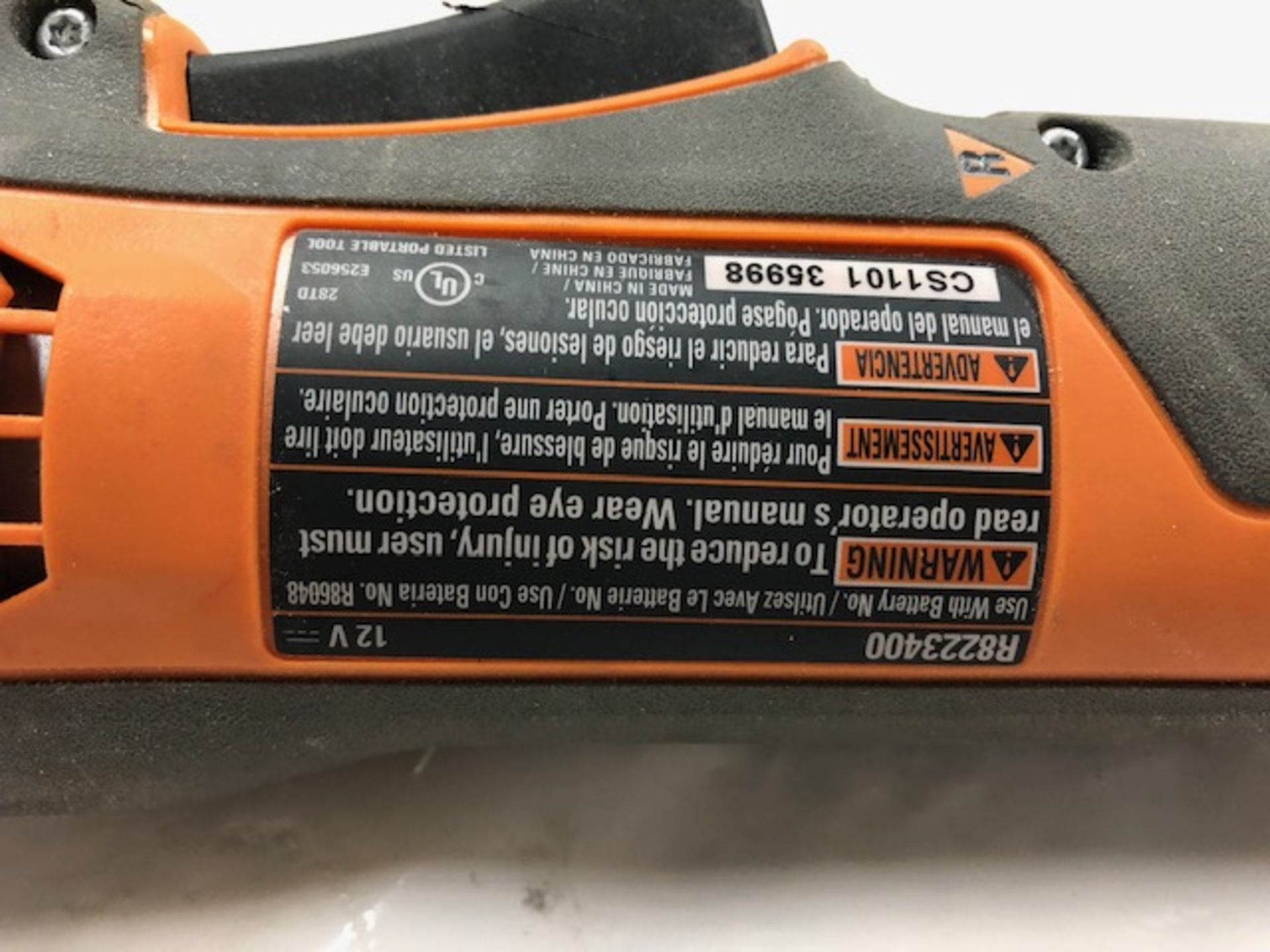 RIDGID, R8223400 12V BATTERY POWERED 3/8" RATCHET WITH CHARGER - Image 4 of 5