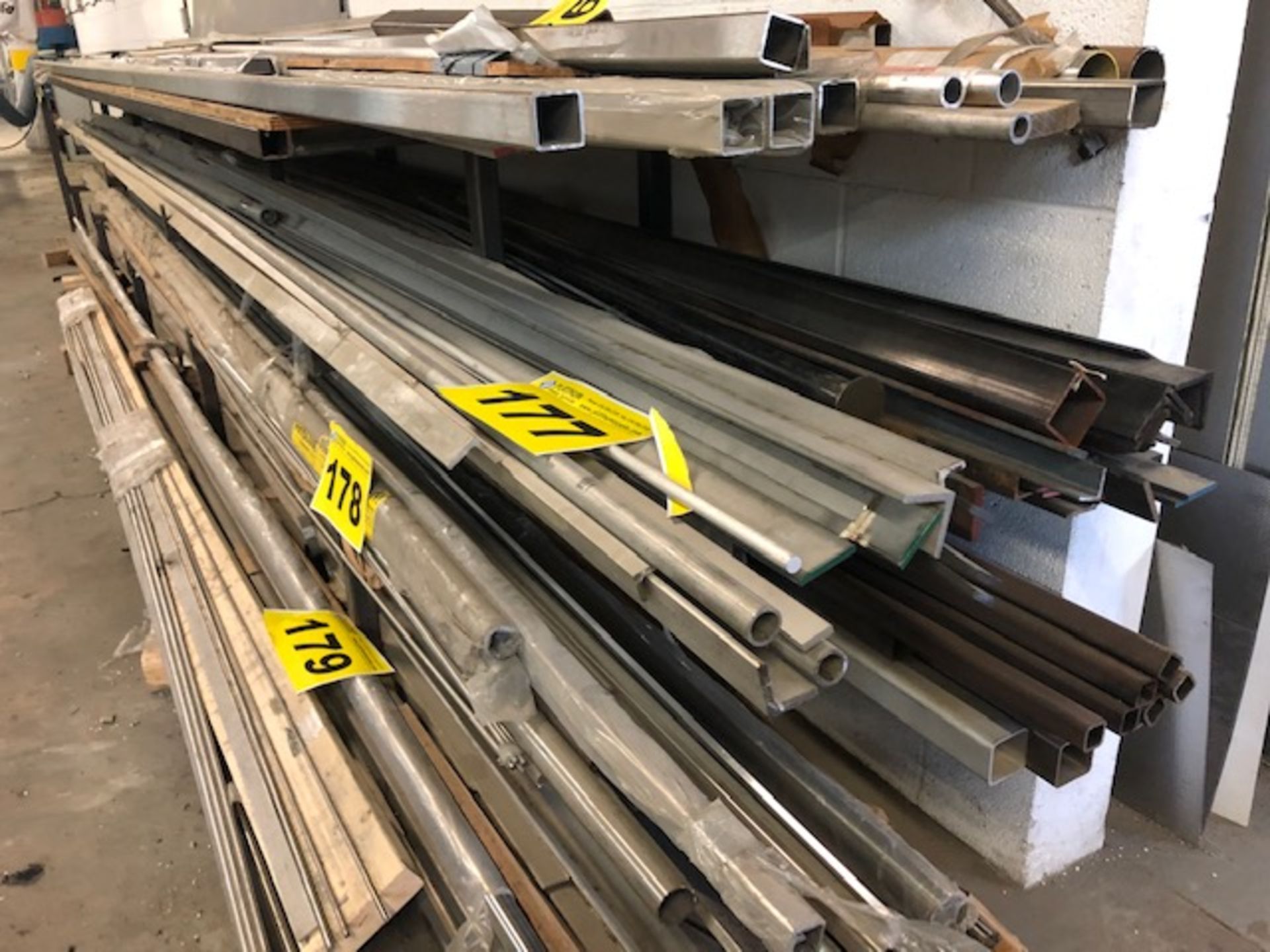 LOT OF STAINLESS SHEETS, SQUARE TUBE & ANGLE STOCK