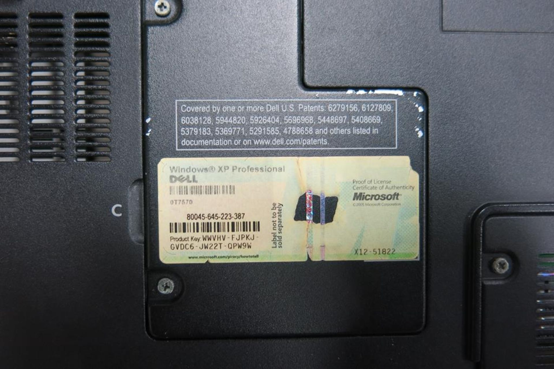 DELL, INSPIRON 9400, PP05XB, LAPTOP COMPUTER, WINDOWS XP OPERATING SYSTEM, S/N NF208 A01 - Image 2 of 3