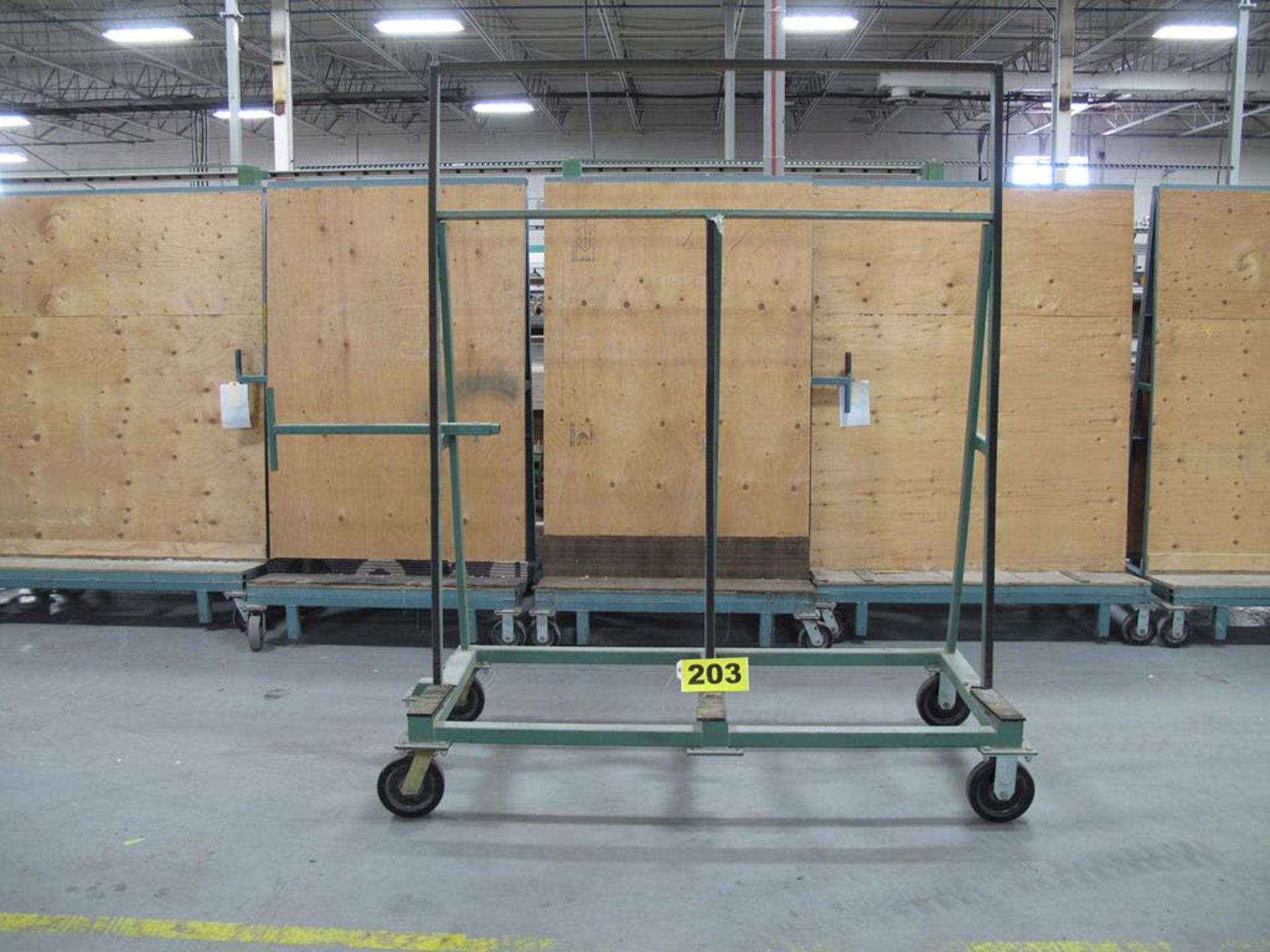 KEAR MFG, 3' X 6 'X 7', 4,000 LBS, SINGLE SIDED, ROLLING GLASS PRODUCTION CART