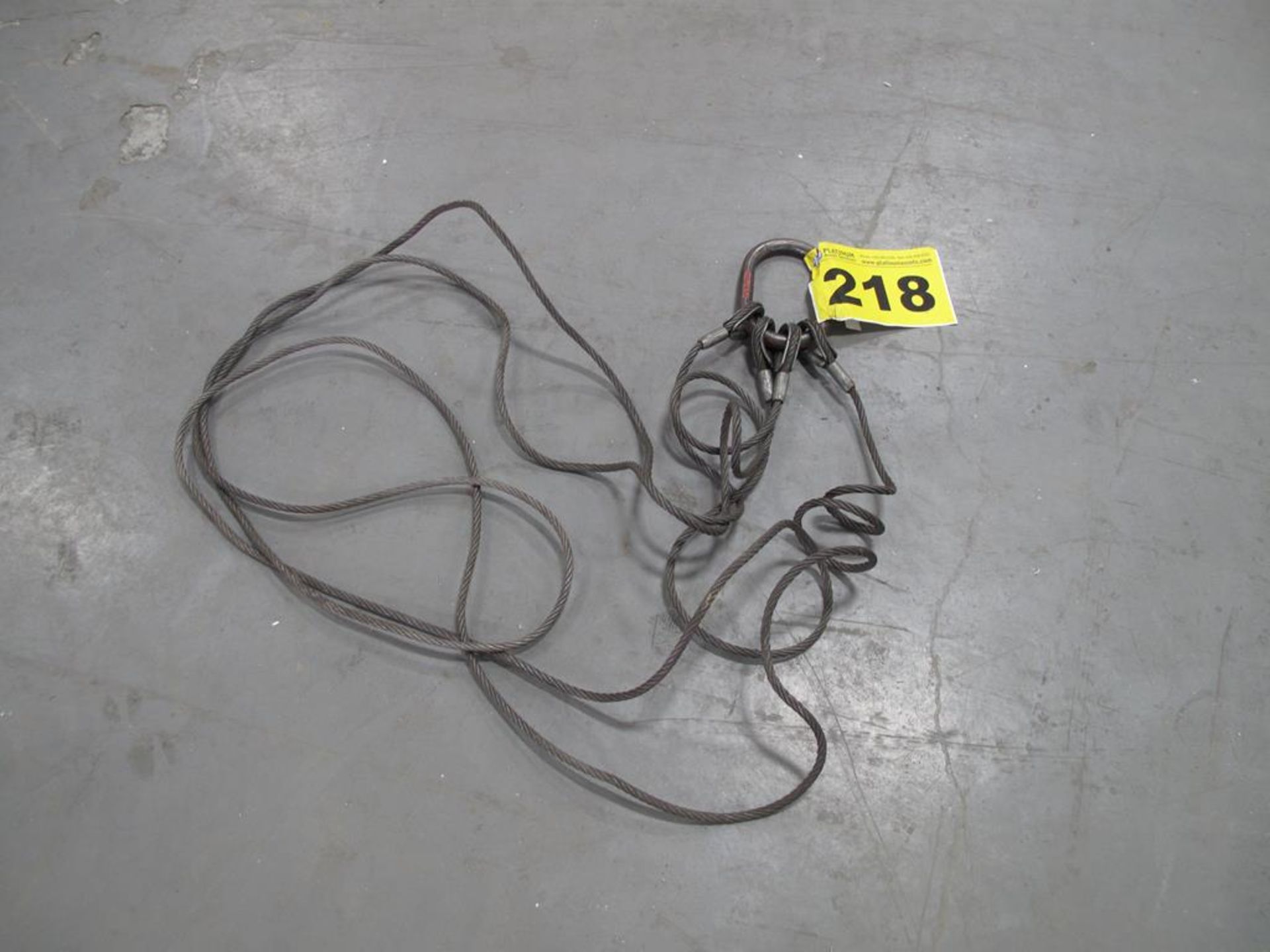 LIFTING CABLE WITH SHACKLE, 8'