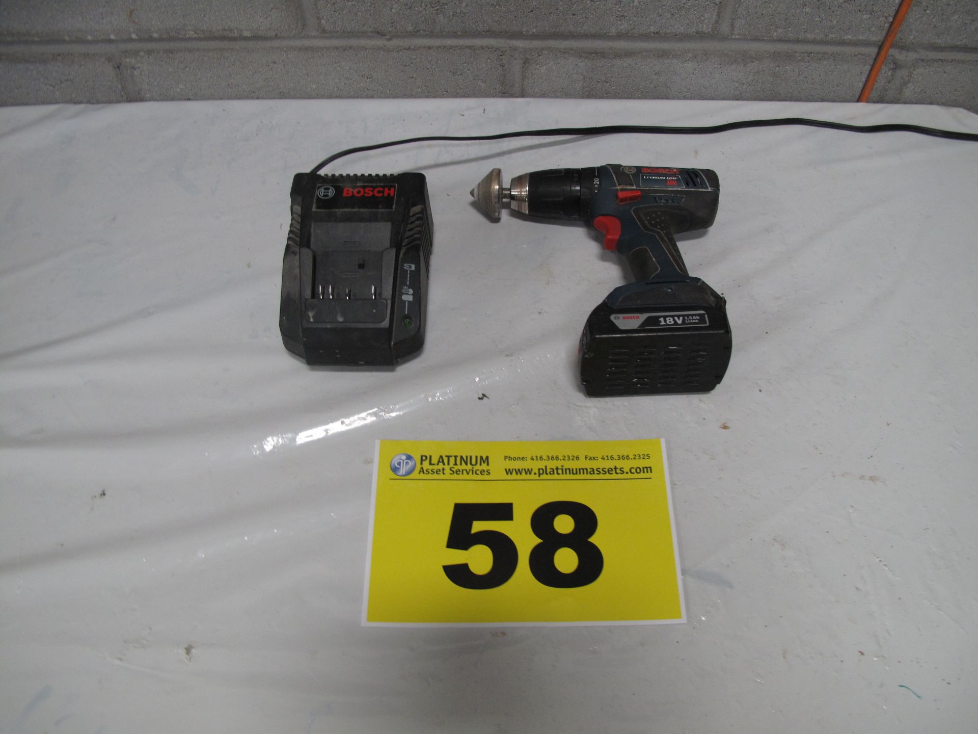 BOSCH, DDB181, 1/2", DRILL WITH CHARGER, 18 VDC