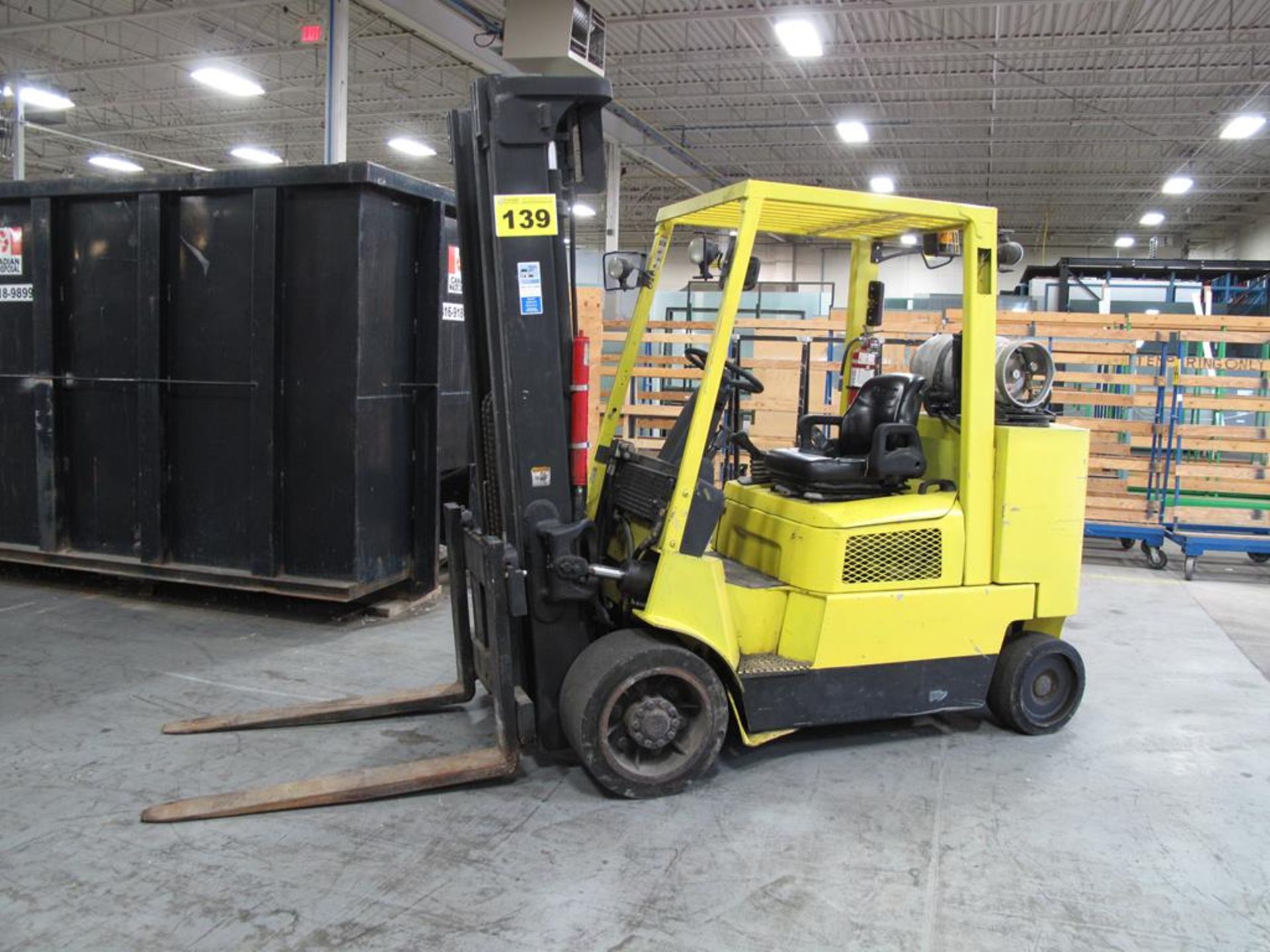 HYSTER, S120XMS-PRS, 12,000 LBS, 3 STAGE, LPG FORKLIFT, 48" FORKS, 208" MAXIMUM LIFT, 9,701 HOURS,