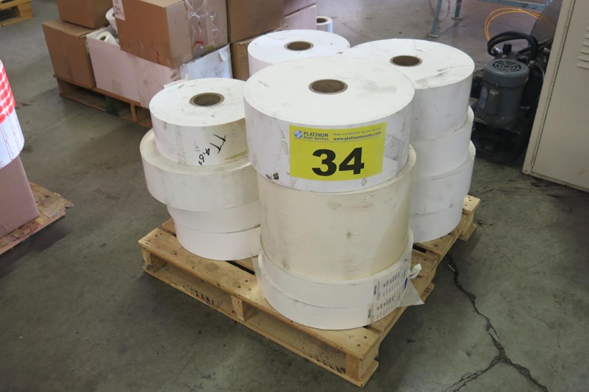 LOT OF LABEL STOCK INCLUDING TORY TAPE, WHITE, REMOVAL, THERMAL, STOCK AND FASSON, 14472, SEMI-