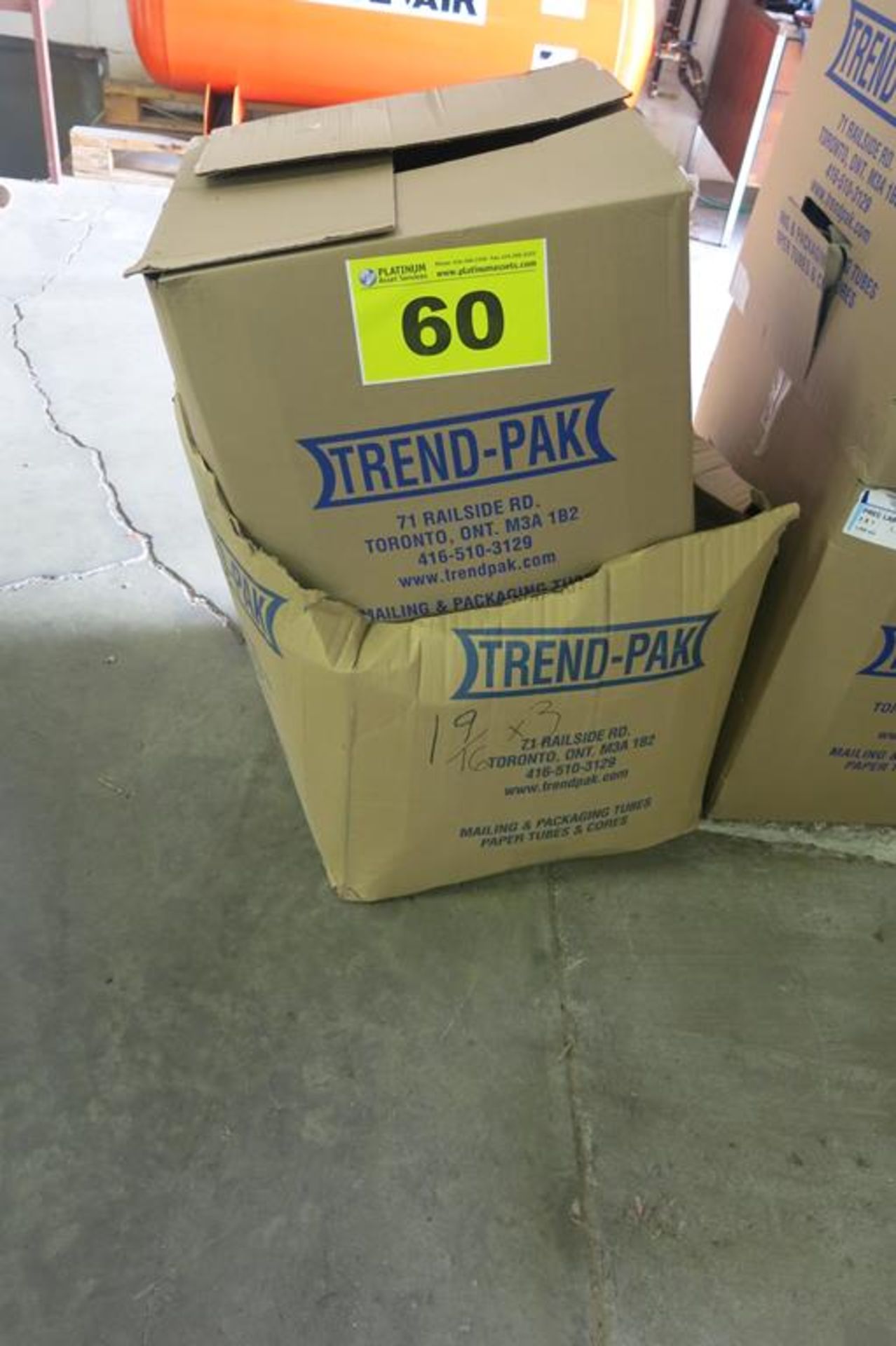 LOT OF TREND-PAK, LABEL CORES (ASSORTED THICKNESS)